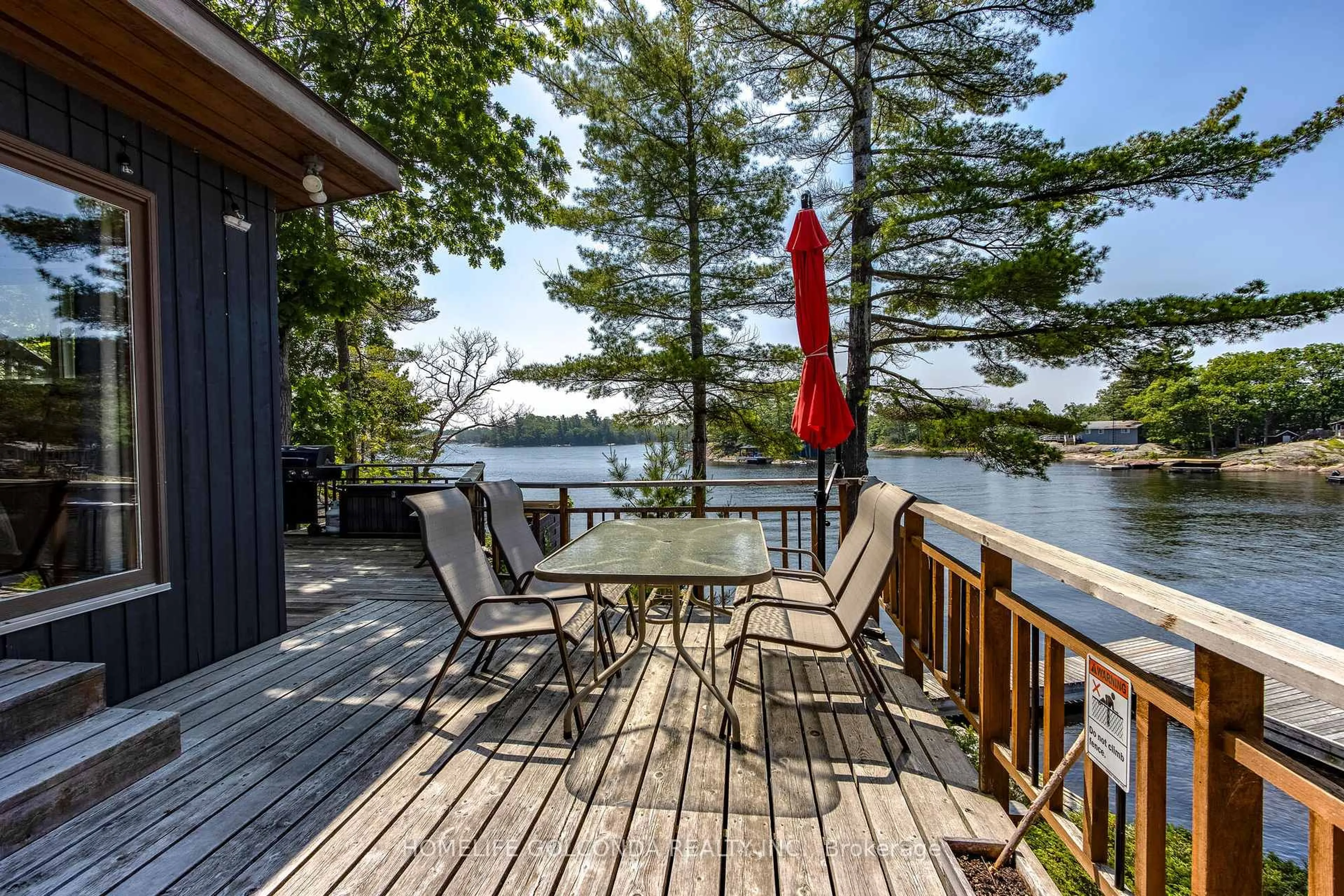 Patio, water/lake/river/ocean view for 1518 Island 1040/Little B, Georgian Bay Ontario P0E 1E0