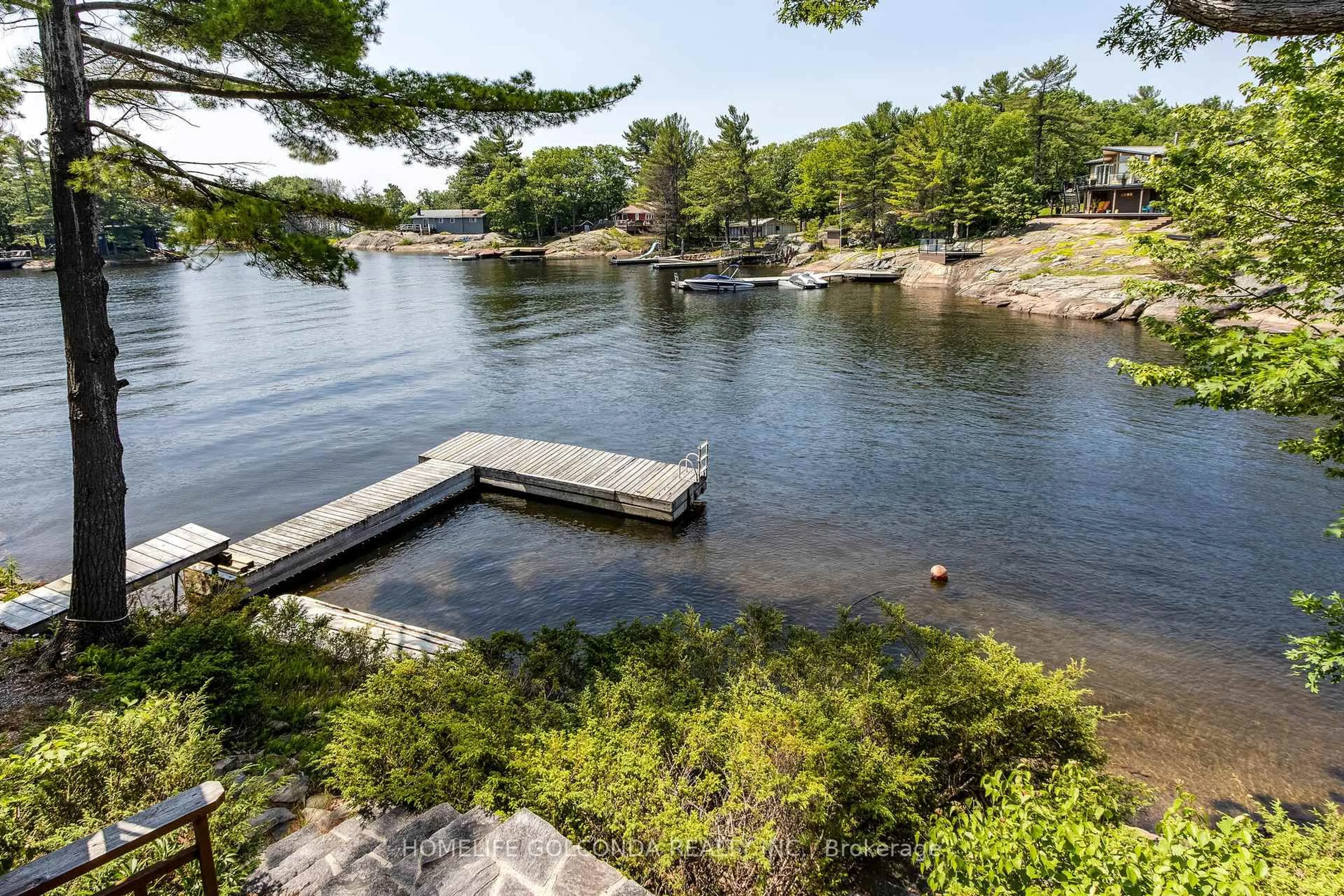 Patio, water/lake/river/ocean view for 1518 Island 1040/Little B, Georgian Bay Ontario P0E 1E0