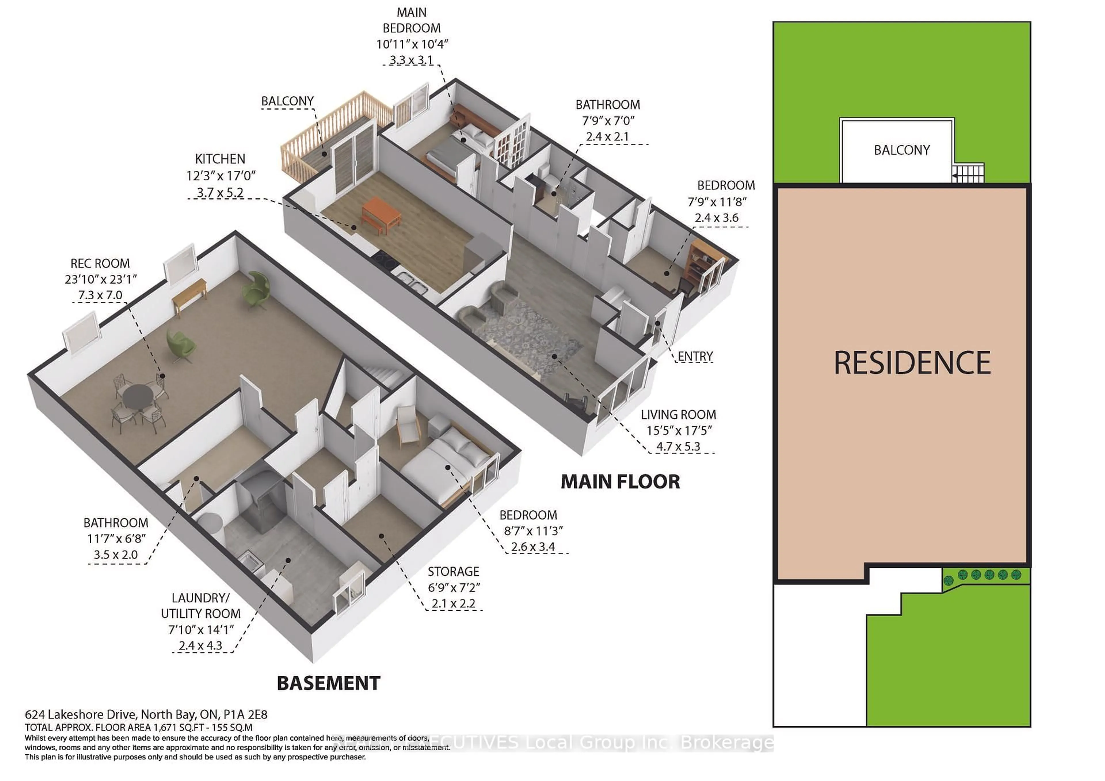 Floor plan for 624 LAKESHORE Dr #35, North Bay Ontario P1A 2E8
