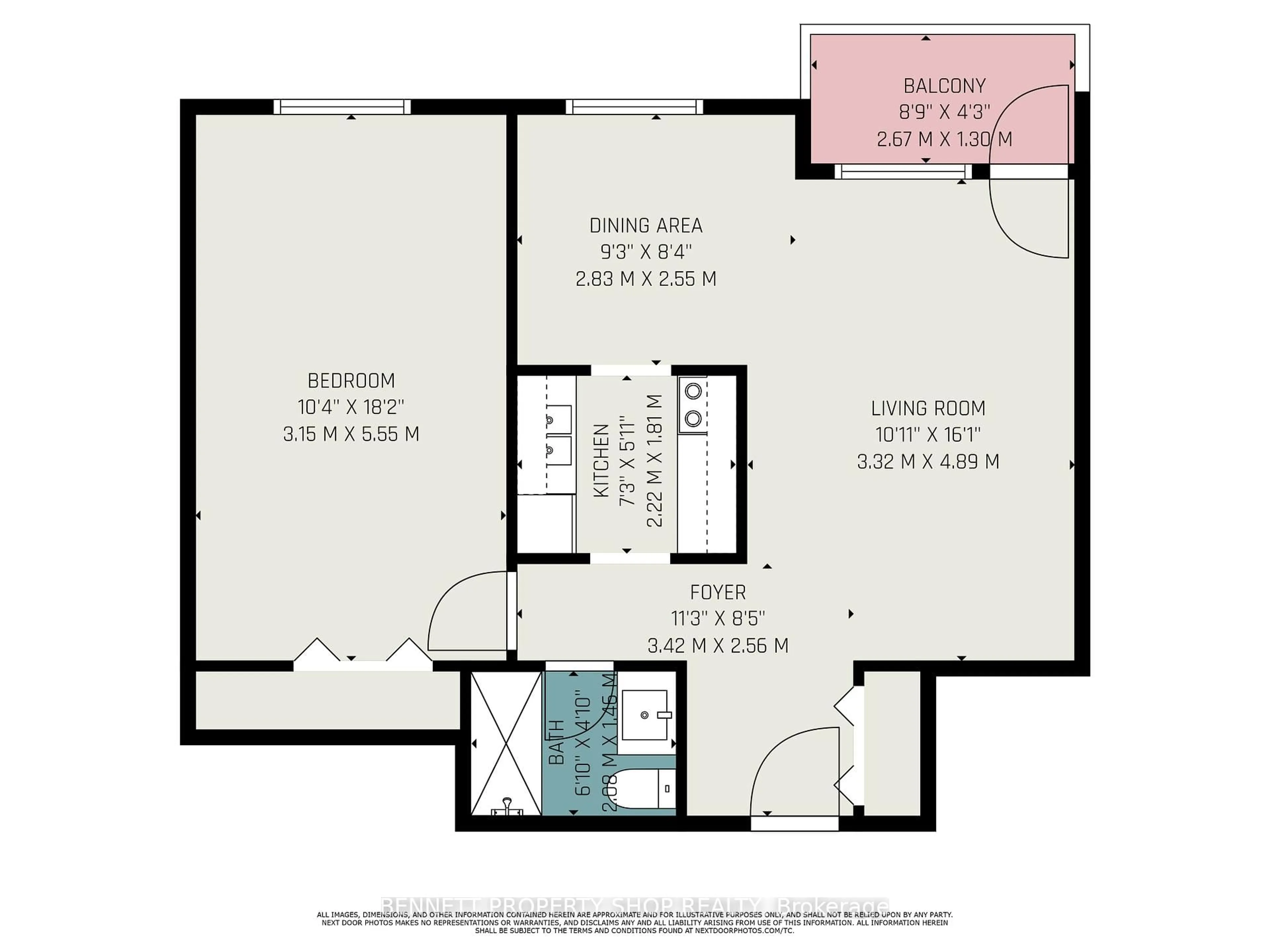 Floor plan for 2041 Arrowsmith Dr #206, Ottawa Ontario K1J 7V7