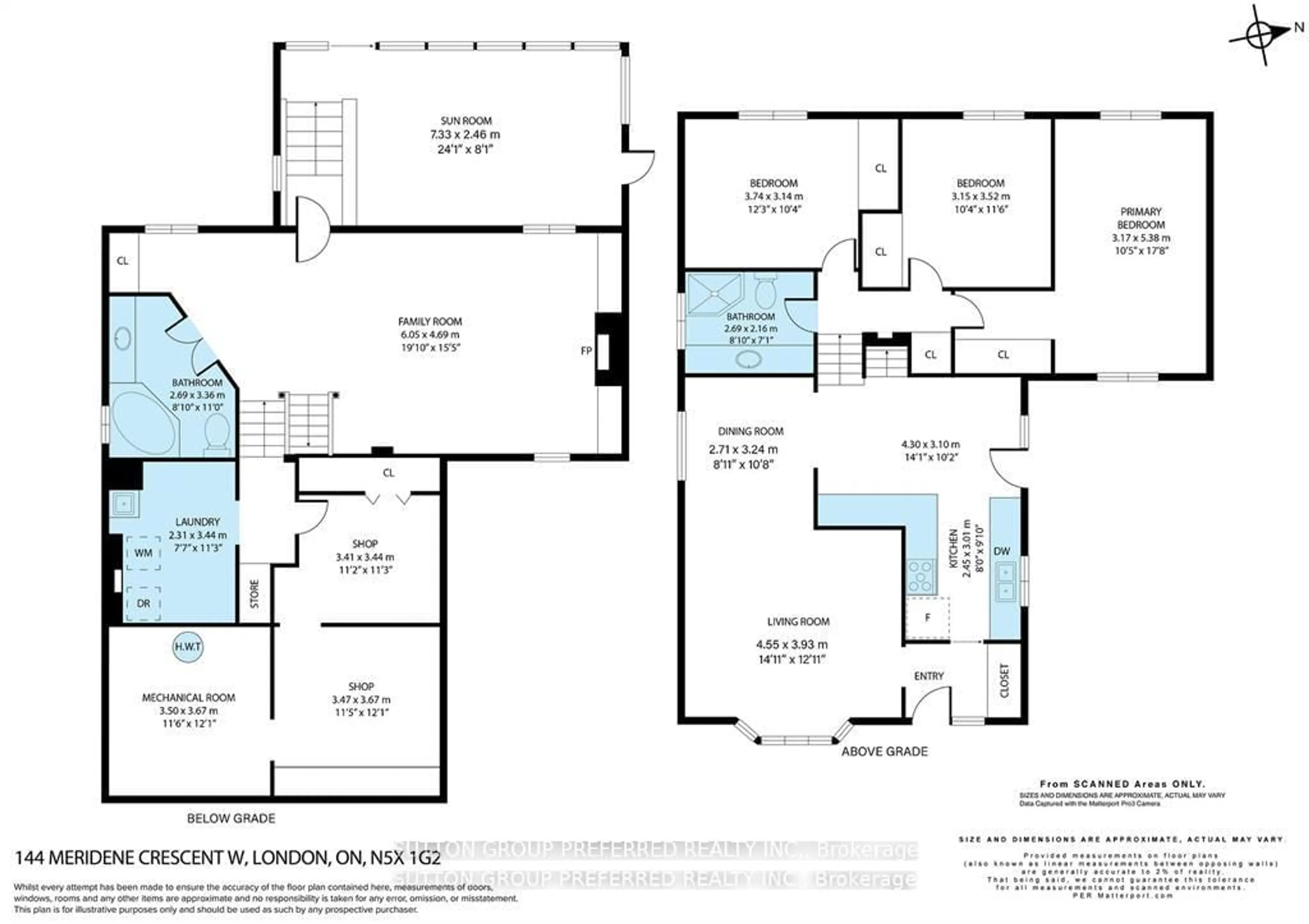 Floor plan for 144 Meridene Cres, London North Ontario N5X 1G2