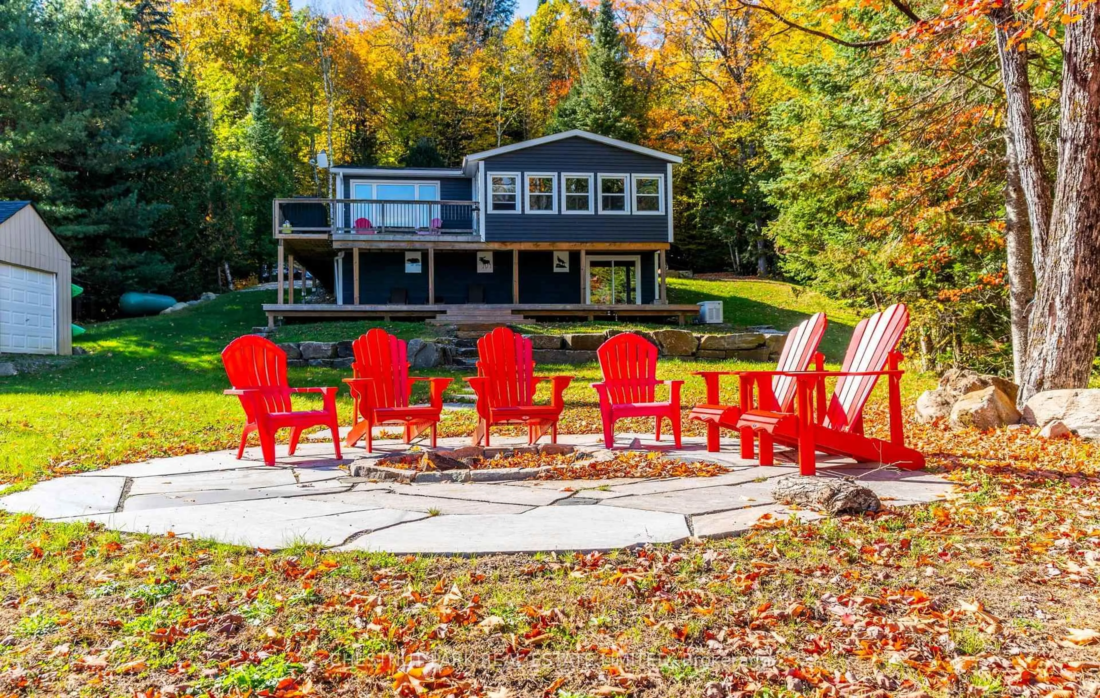 Patio, water/lake/river/ocean view for 1060 Inawendawin Rd, Lake of Bays Ontario P0A 1E0