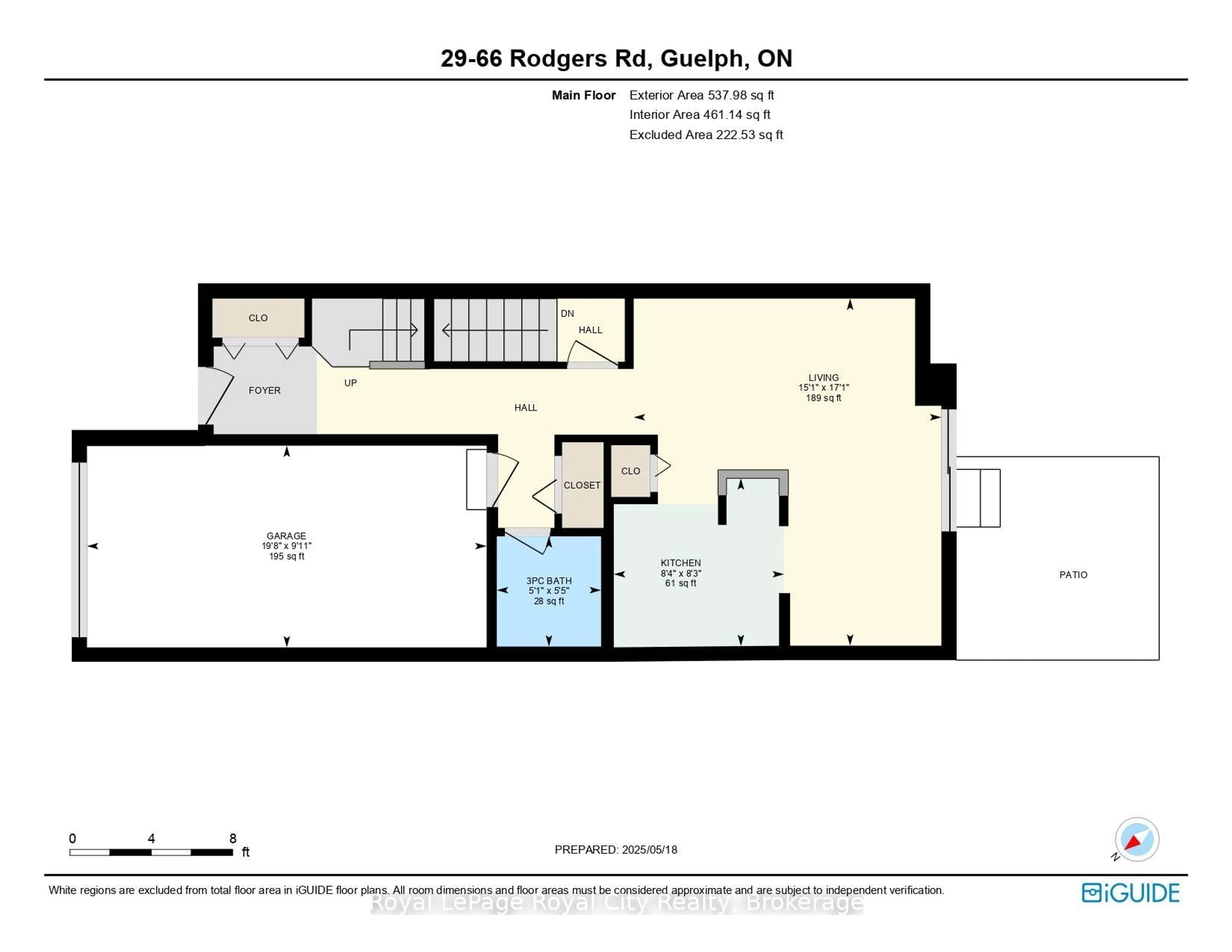 Floor plan for 66 Rodgers Rd #29, Guelph Ontario N1G 4Y5