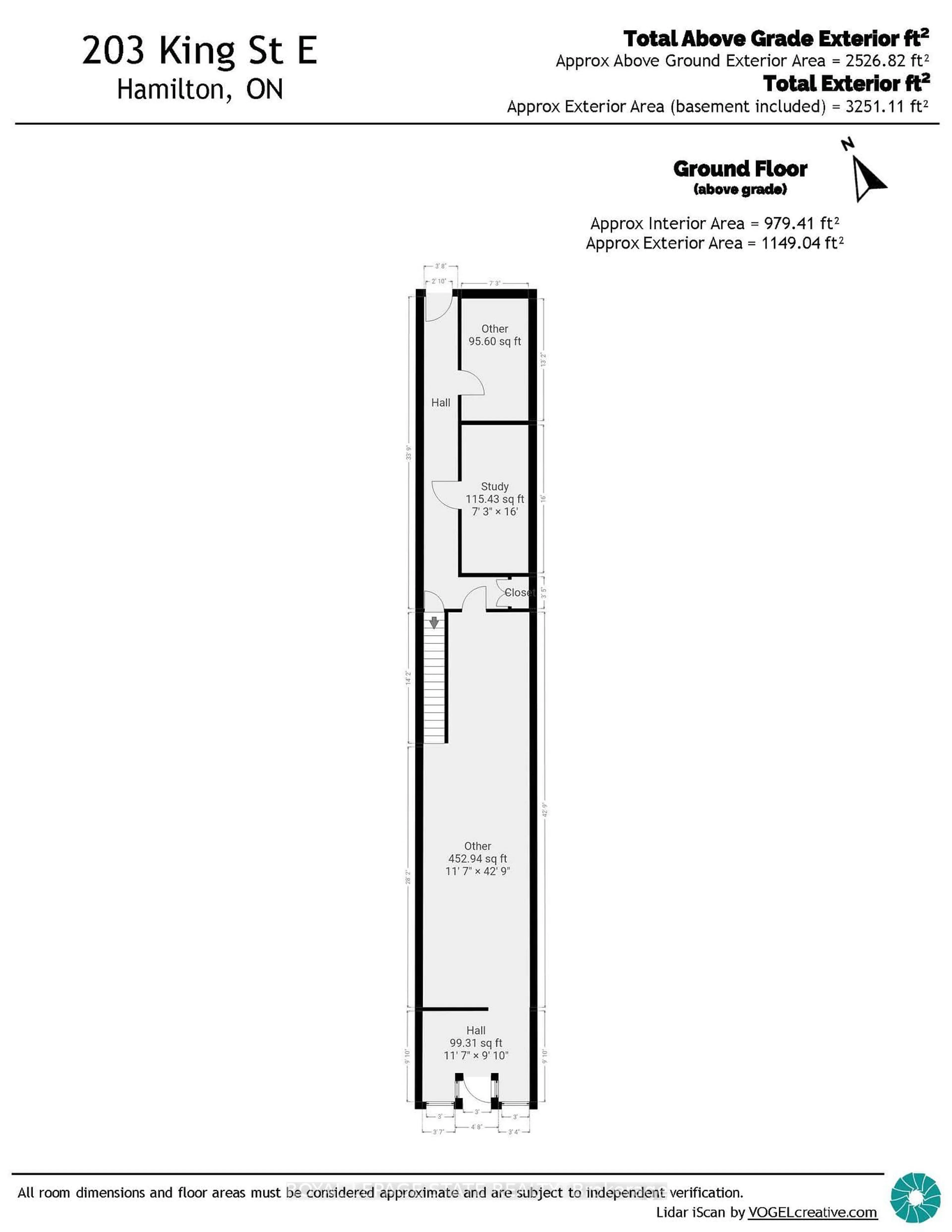 Floor plan for 203 King St, Hamilton Ontario L8N 1B3