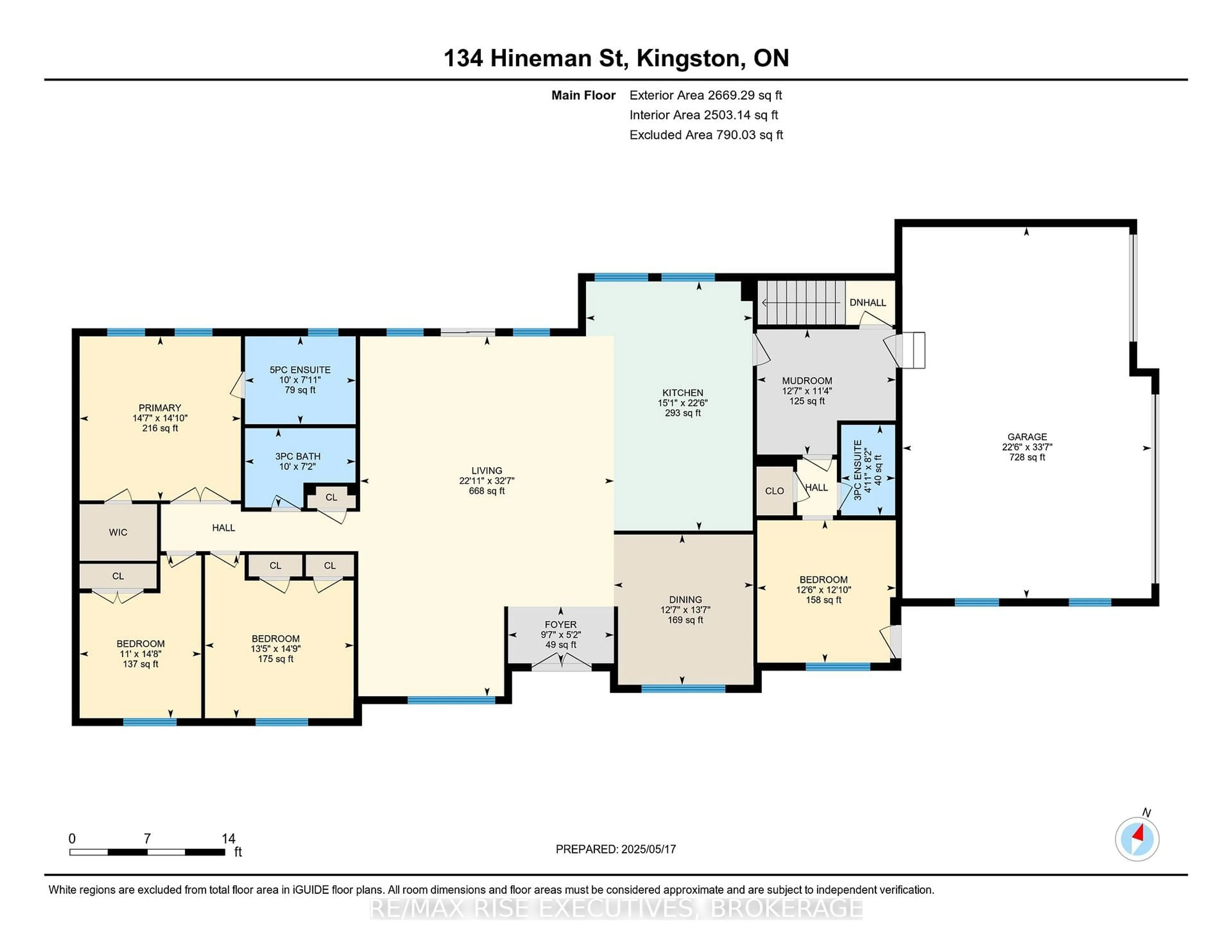 Floor plan for 134 HINEMAN St, Kingston Ontario K7L 0G2