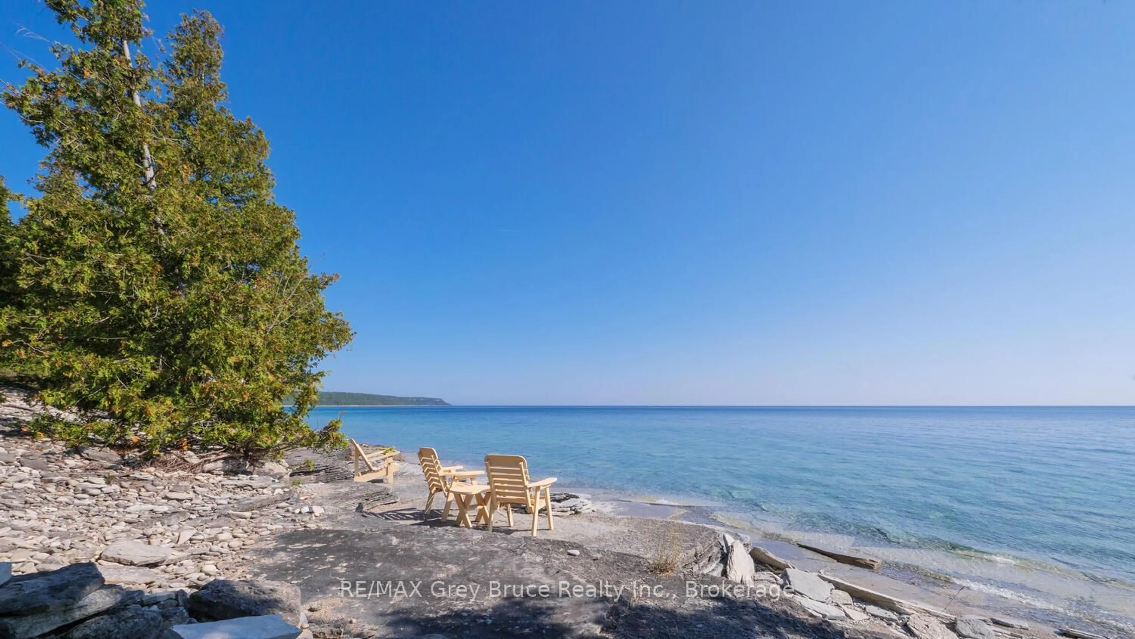 Patio, water/lake/river/ocean view for 1081 DYERS BAY Rd, Northern Bruce Peninsula Ontario N0H 1Z0