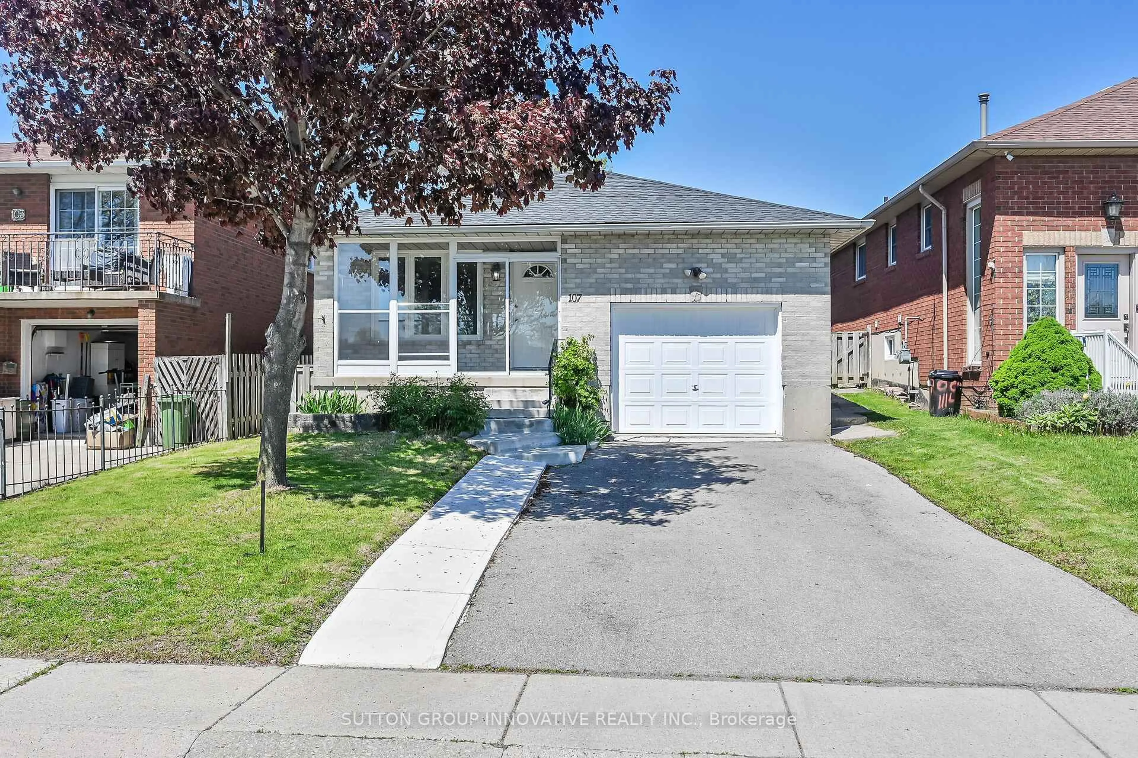 Home with brick exterior material, street for 107 Leggett Cres, Hamilton Ontario L8W 2A5