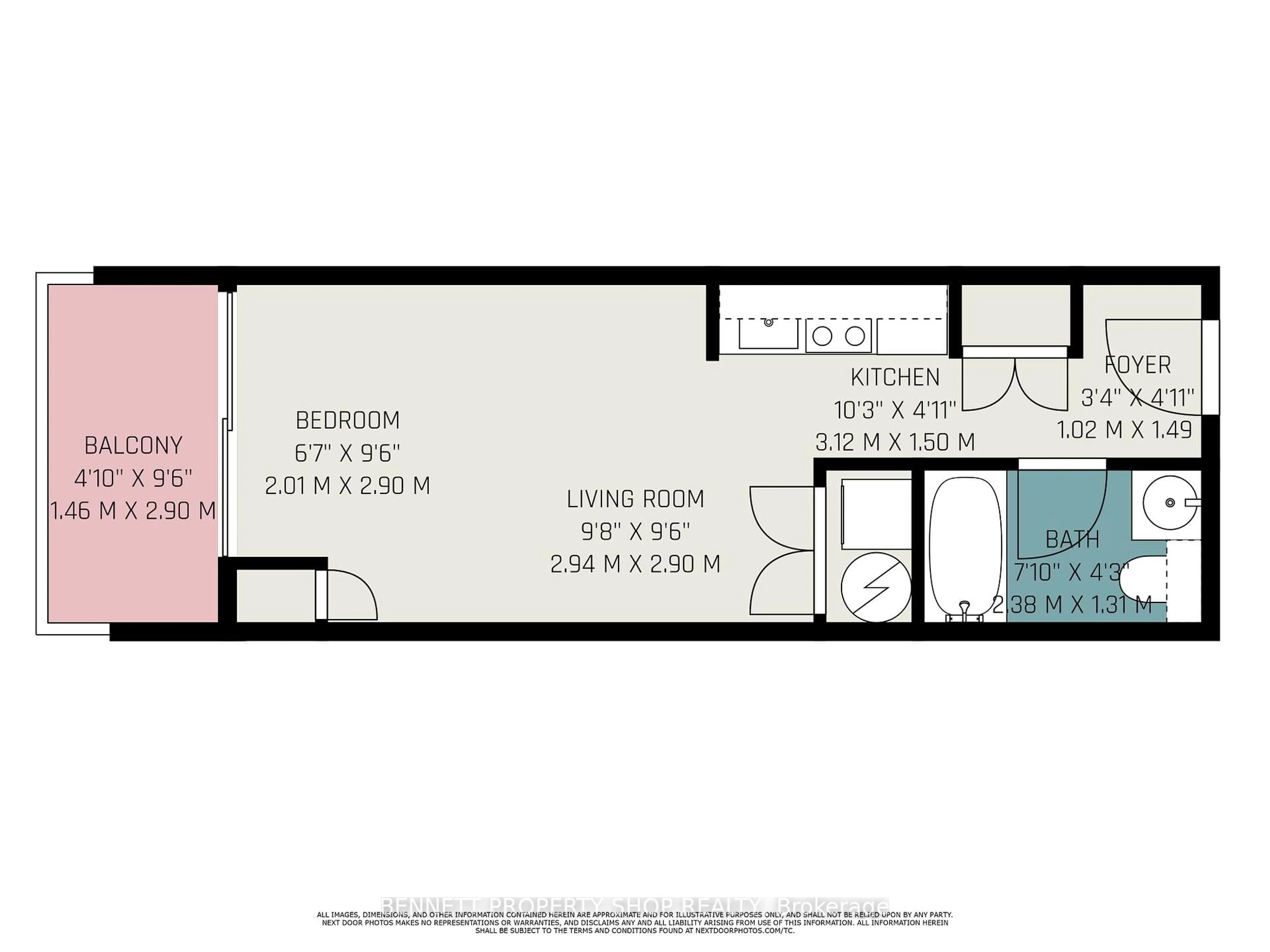 Floor plan for 429 Kent St #313, Ottawa Ontario K2P 1B5