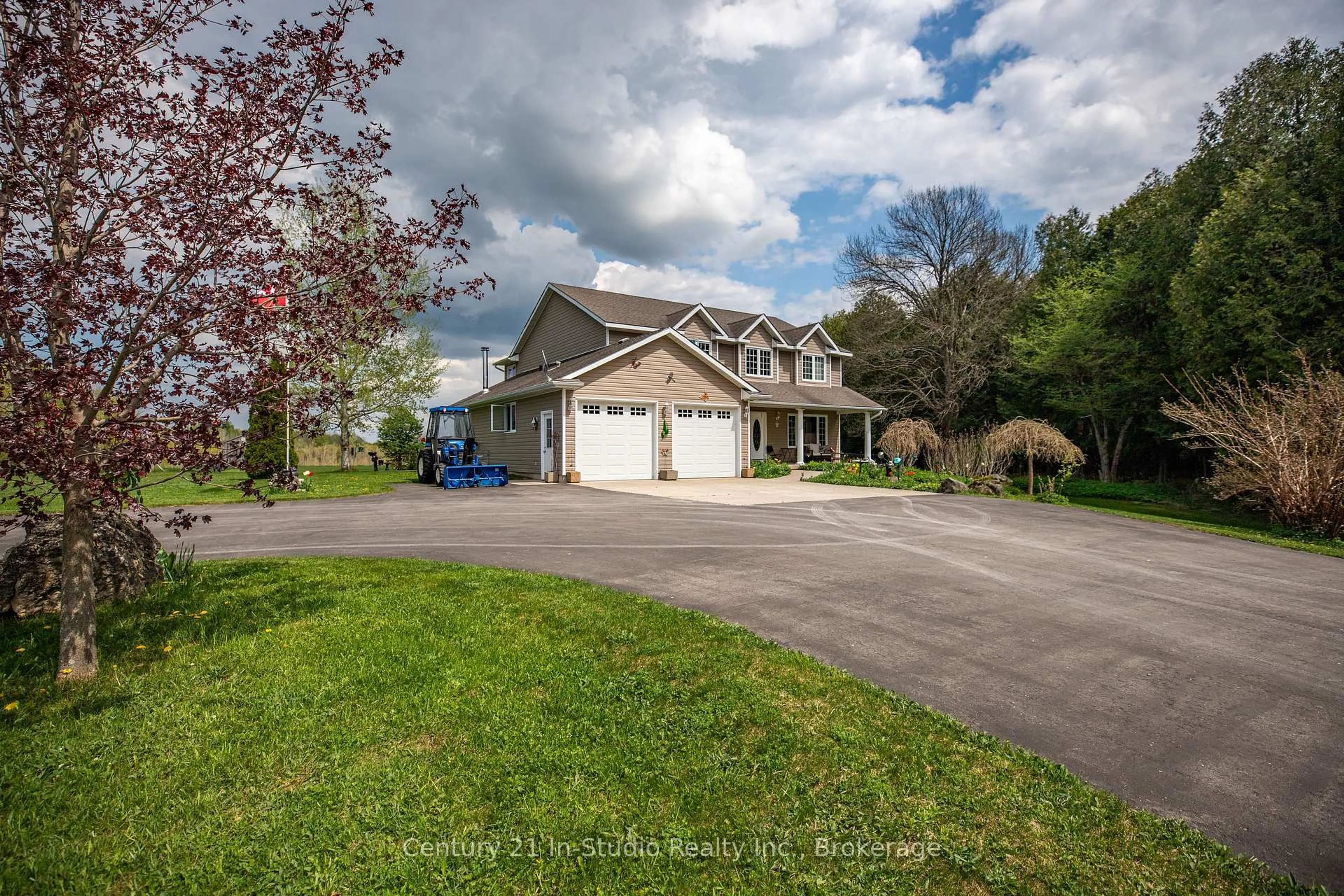 A pic from outside/outdoor area/front of a property/back of a property/a pic from drone, water/lake/river/ocean view for 497119 Concession 6 S (Bognor) Rd, Meaford Ontario N0H 1E0