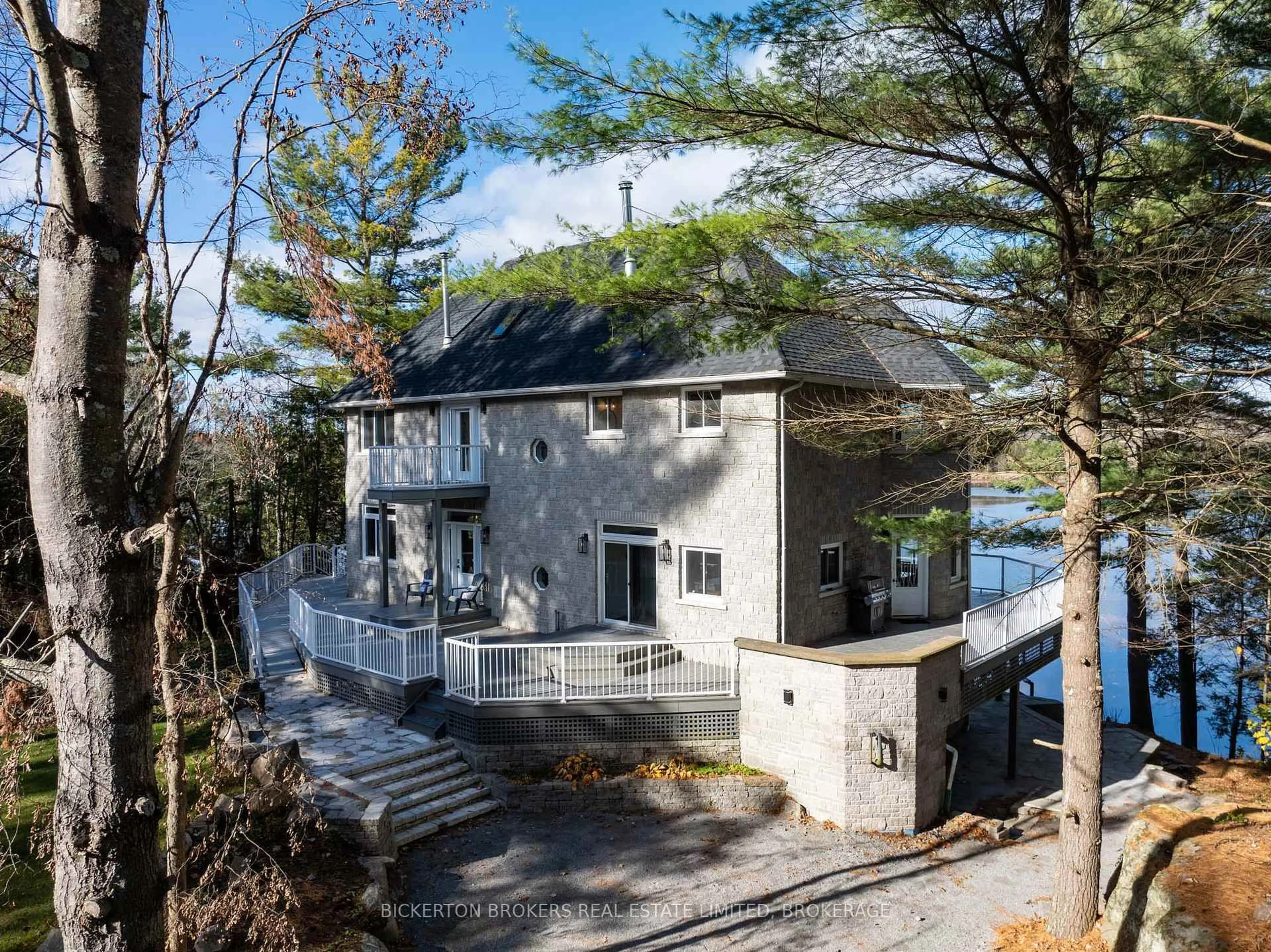 A pic from outside/outdoor area/front of a property/back of a property/a pic from drone, water/lake/river/ocean view for 934 Burma Lane, Leeds and the Thousand Islands Ontario K0E 1L0