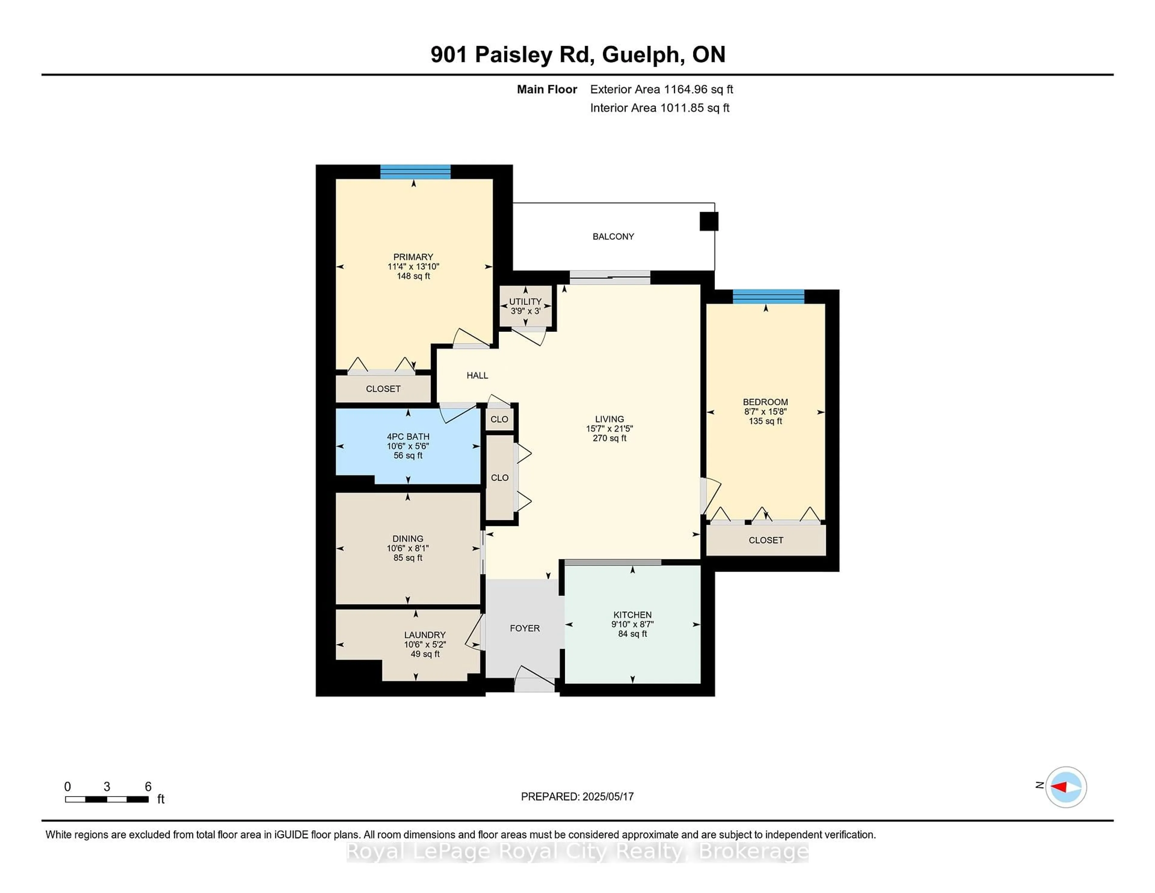 Floor plan for 901 Paisley Rd #406, Guelph Ontario N1K 0A7
