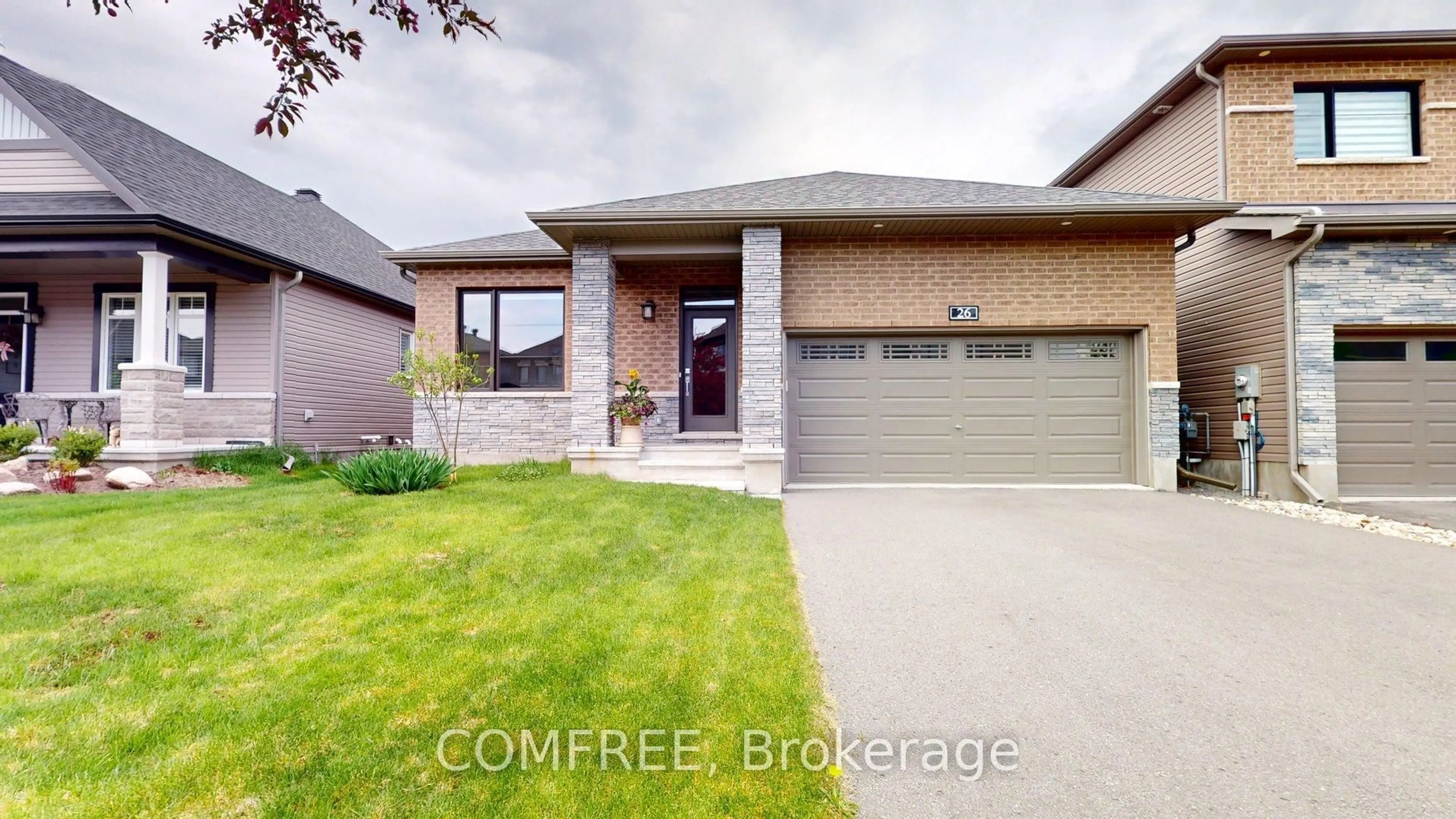 Home with brick exterior material, street for 26 Stickleback Way, Ottawa Ontario K4A 1K9