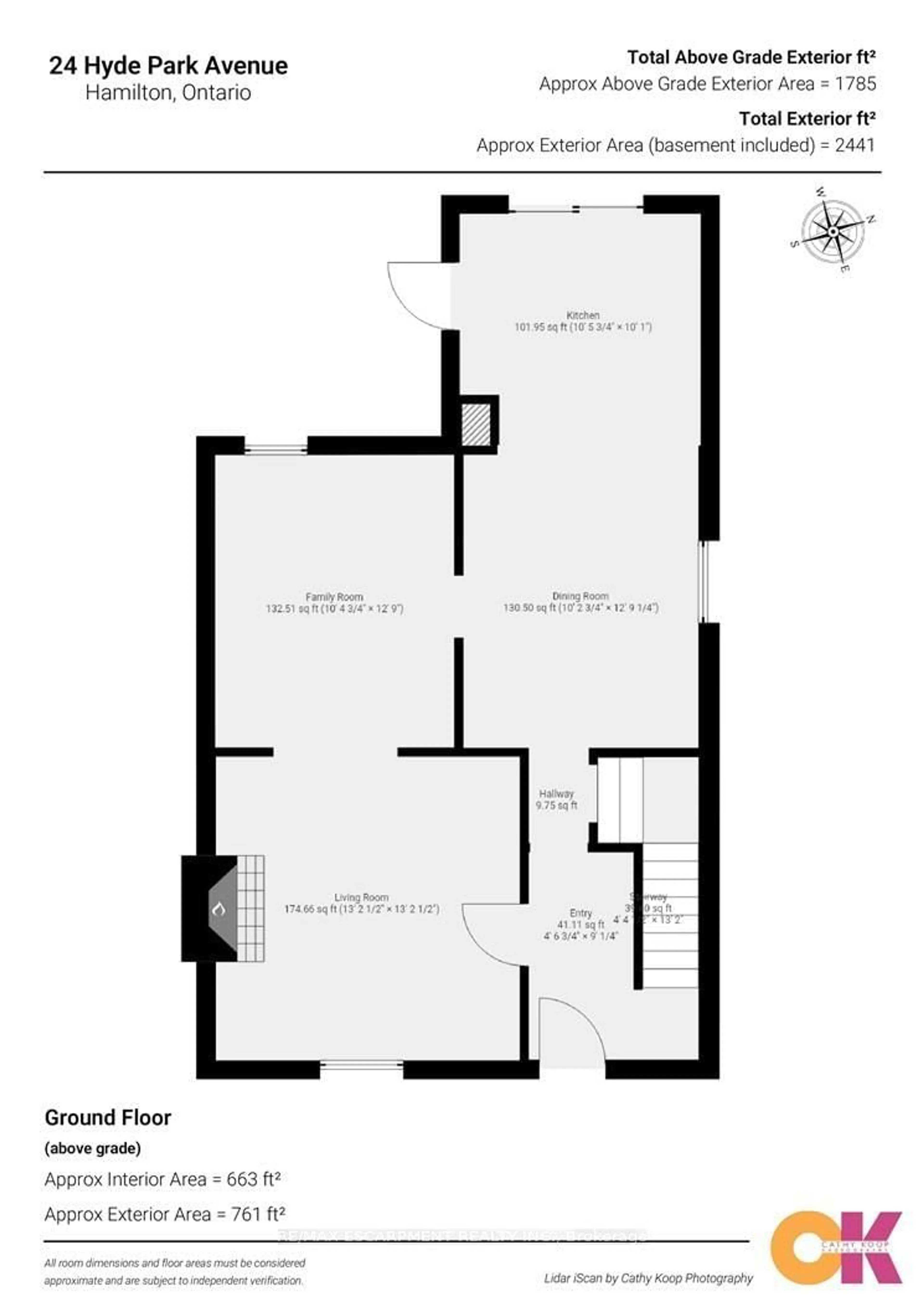 Floor plan for 24 Hyde Park Ave, Hamilton Ontario L8P 4M5
