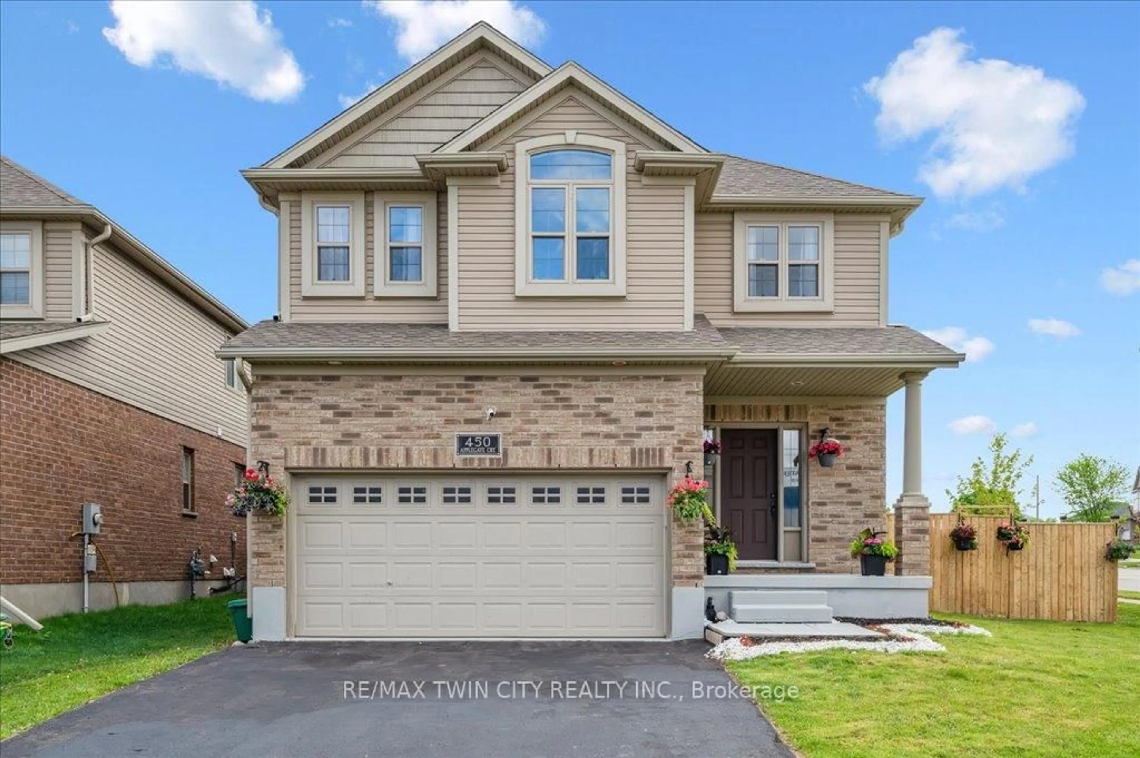 Home with brick exterior material, street for 450 Applegate Crt, Waterloo Ontario N2T 0A9