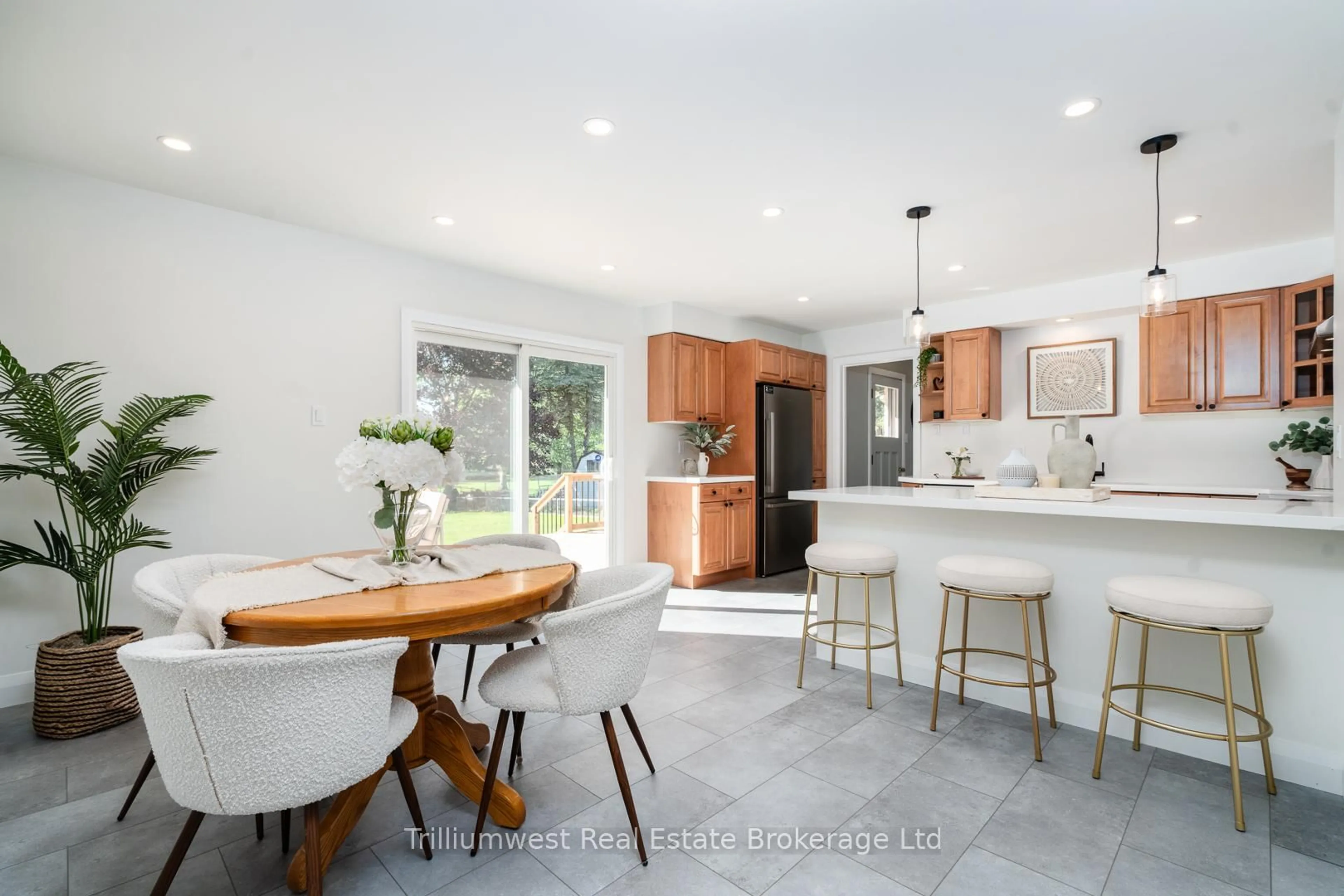 Open concept kitchen, ceramic/tile floor for 8688 164 Rd, North Perth Ontario N0G 1Y0