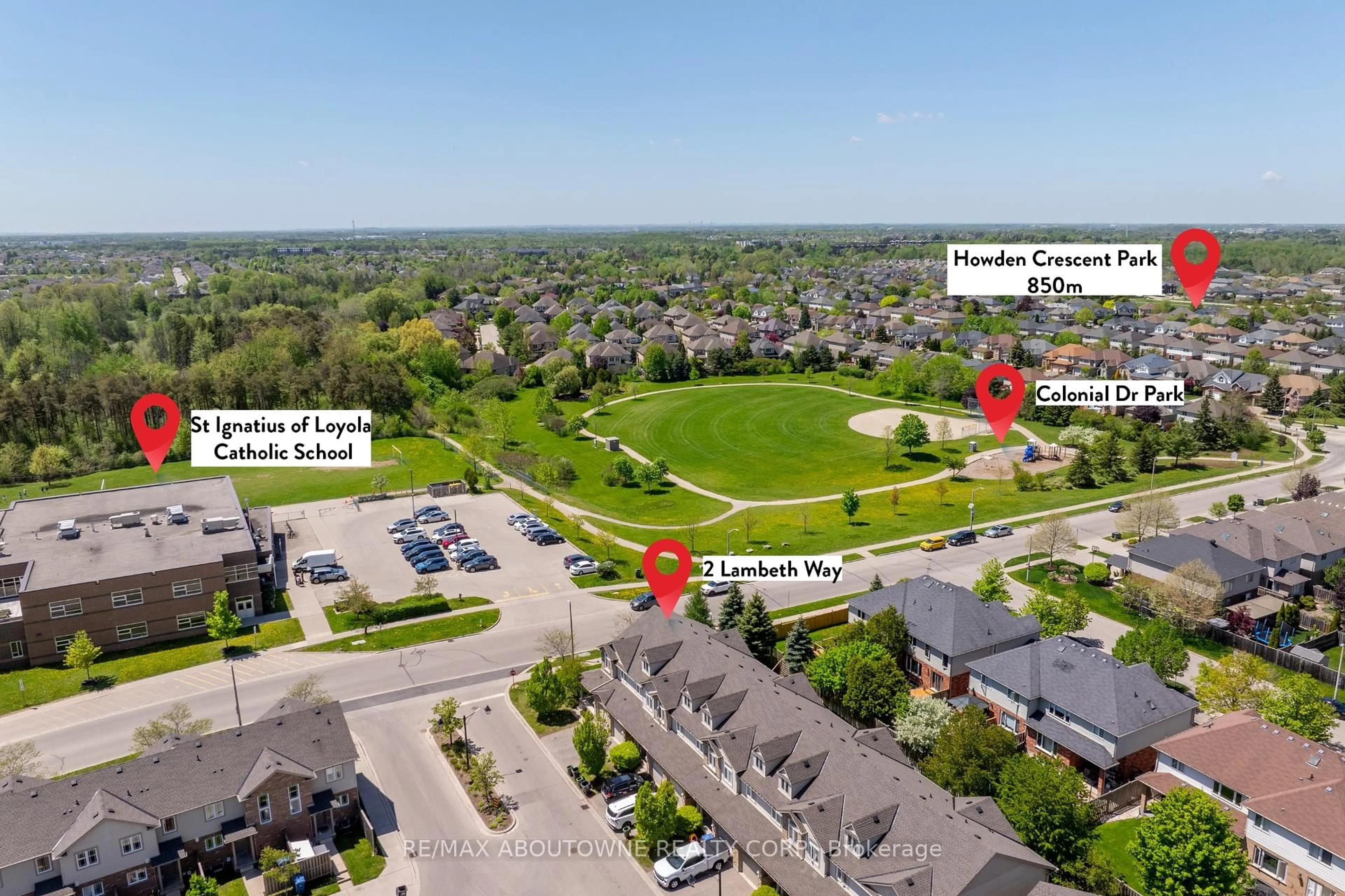 A pic from outside/outdoor area/front of a property/back of a property/a pic from drone, street for 2 Lambeth Way, Guelph Ontario N1L 0H1