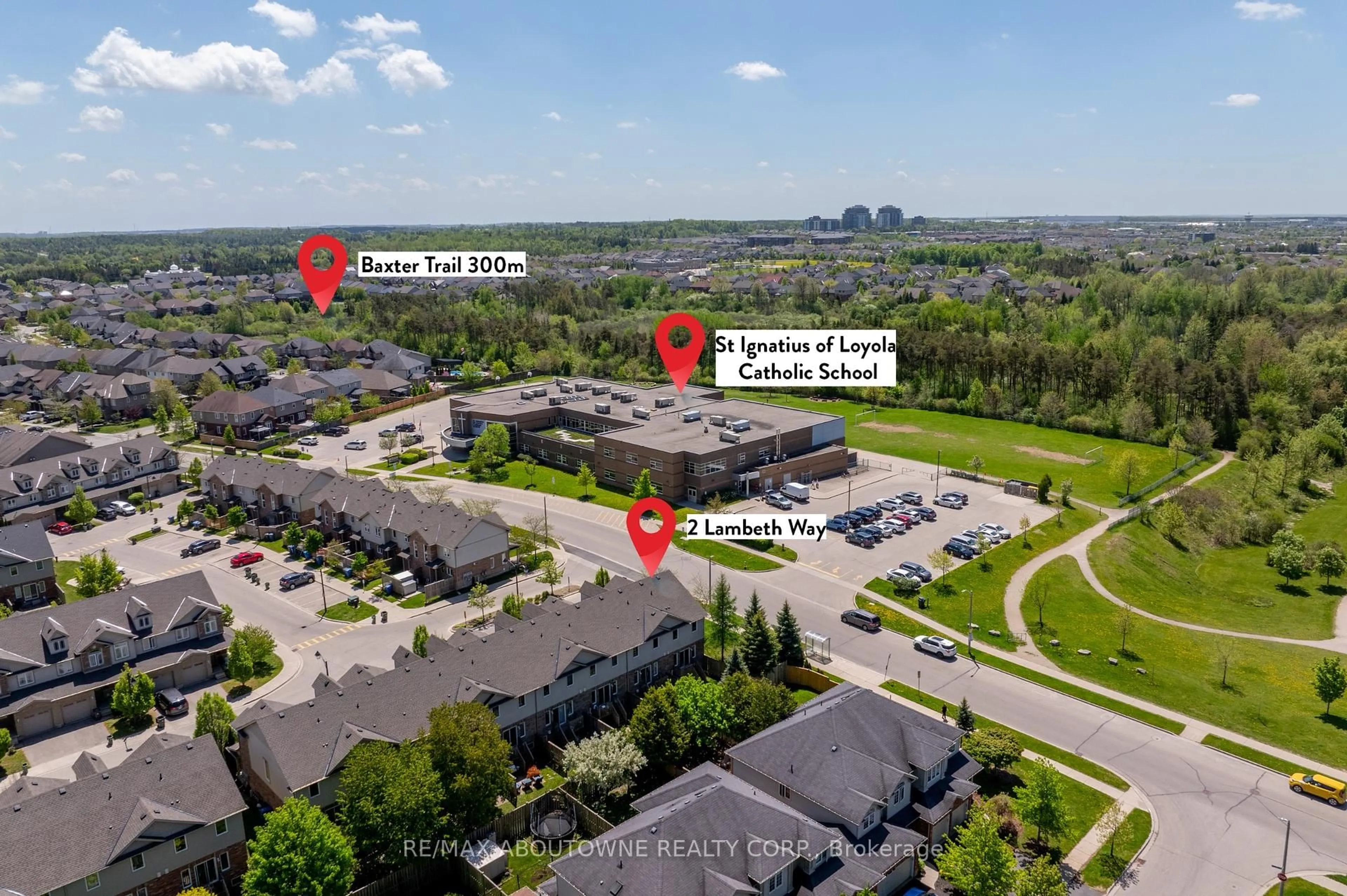 A pic from outside/outdoor area/front of a property/back of a property/a pic from drone, unknown for 2 Lambeth Way, Guelph Ontario N1L 0H1