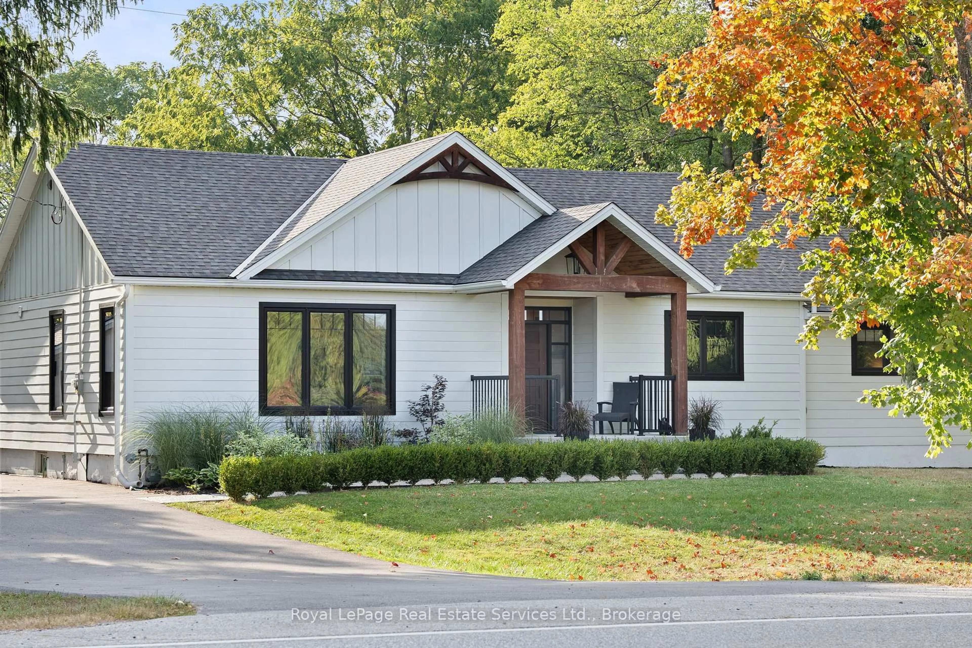 Home with vinyl exterior material, street for 311 St George Rd, Brant Ontario N0E 1N0
