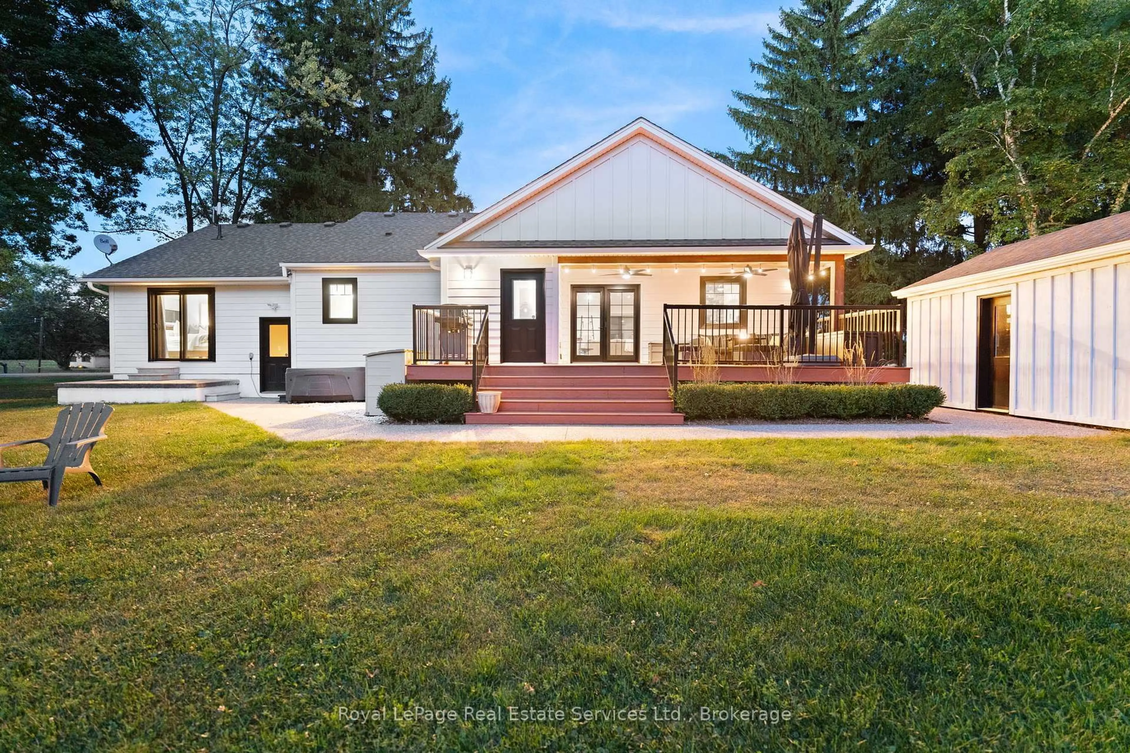 Home with vinyl exterior material, street for 311 St George Rd, Brant Ontario N0E 1N0