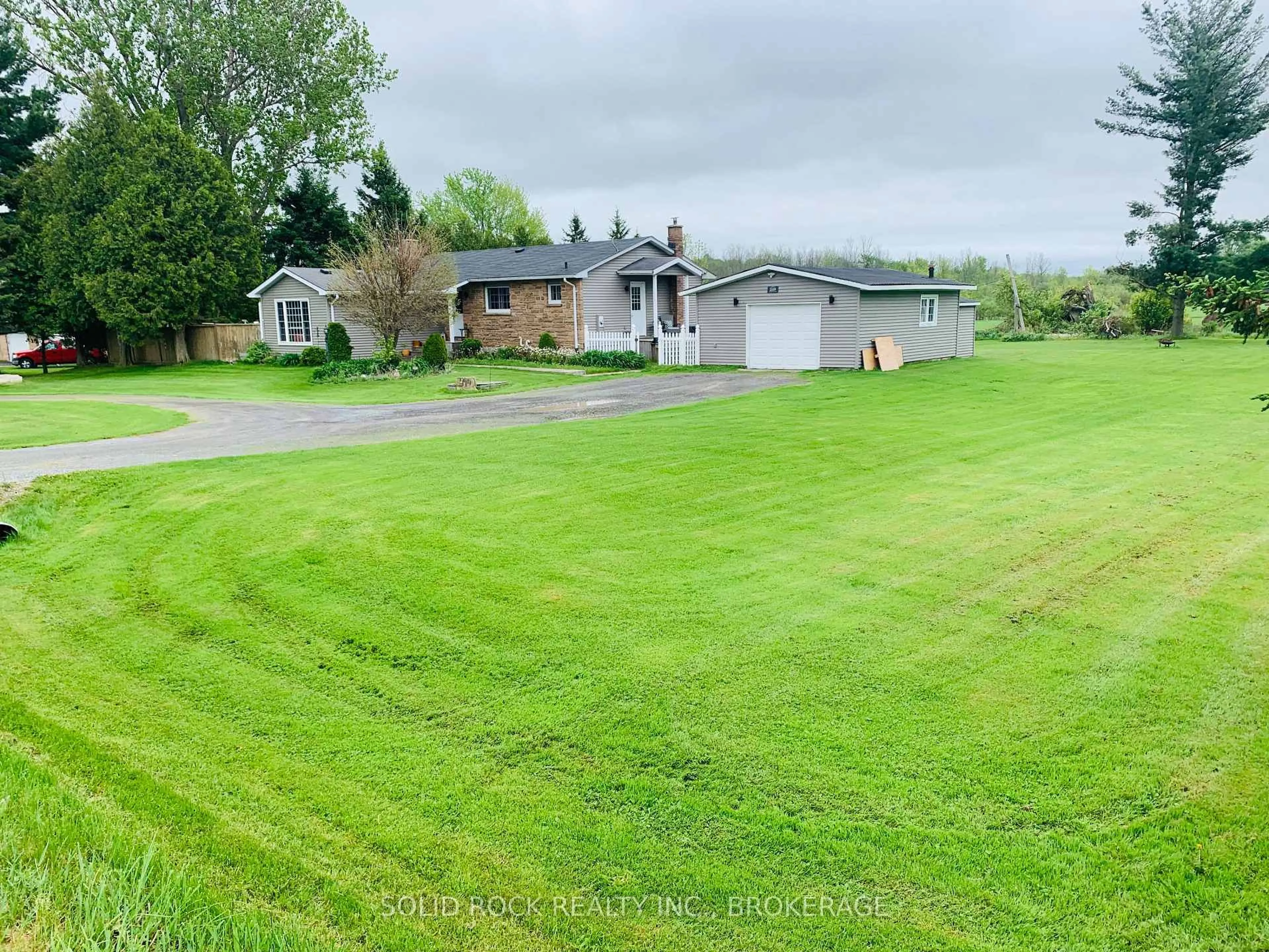 A pic from outside/outdoor area/front of a property/back of a property/a pic from drone, water/lake/river/ocean view for 2339 Washburn Rd, Inverary Ontario K0H 1X0