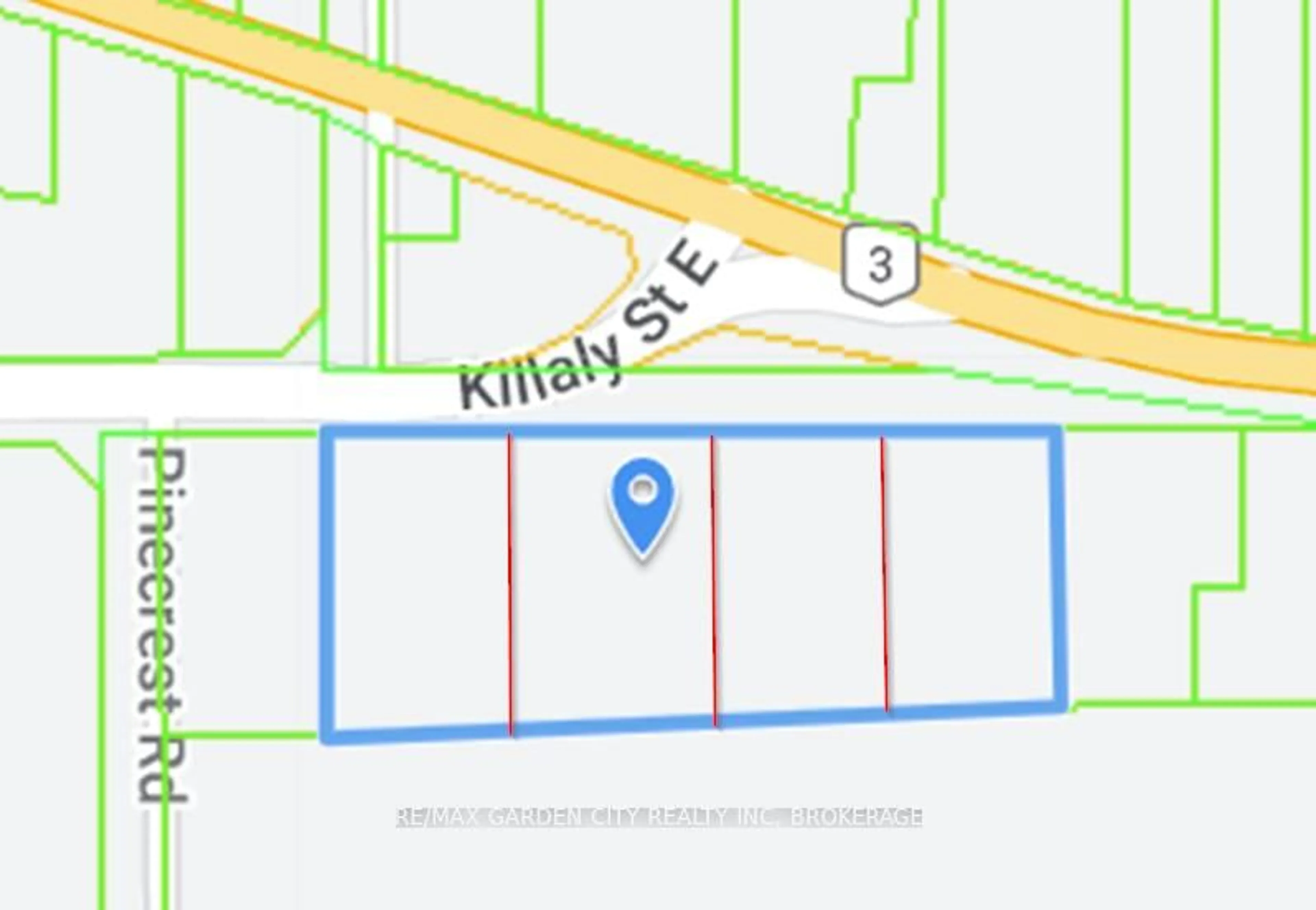 Picture of a map for N/A KILLALY St #part 2, Port Colborne Ontario L3K 5V3
