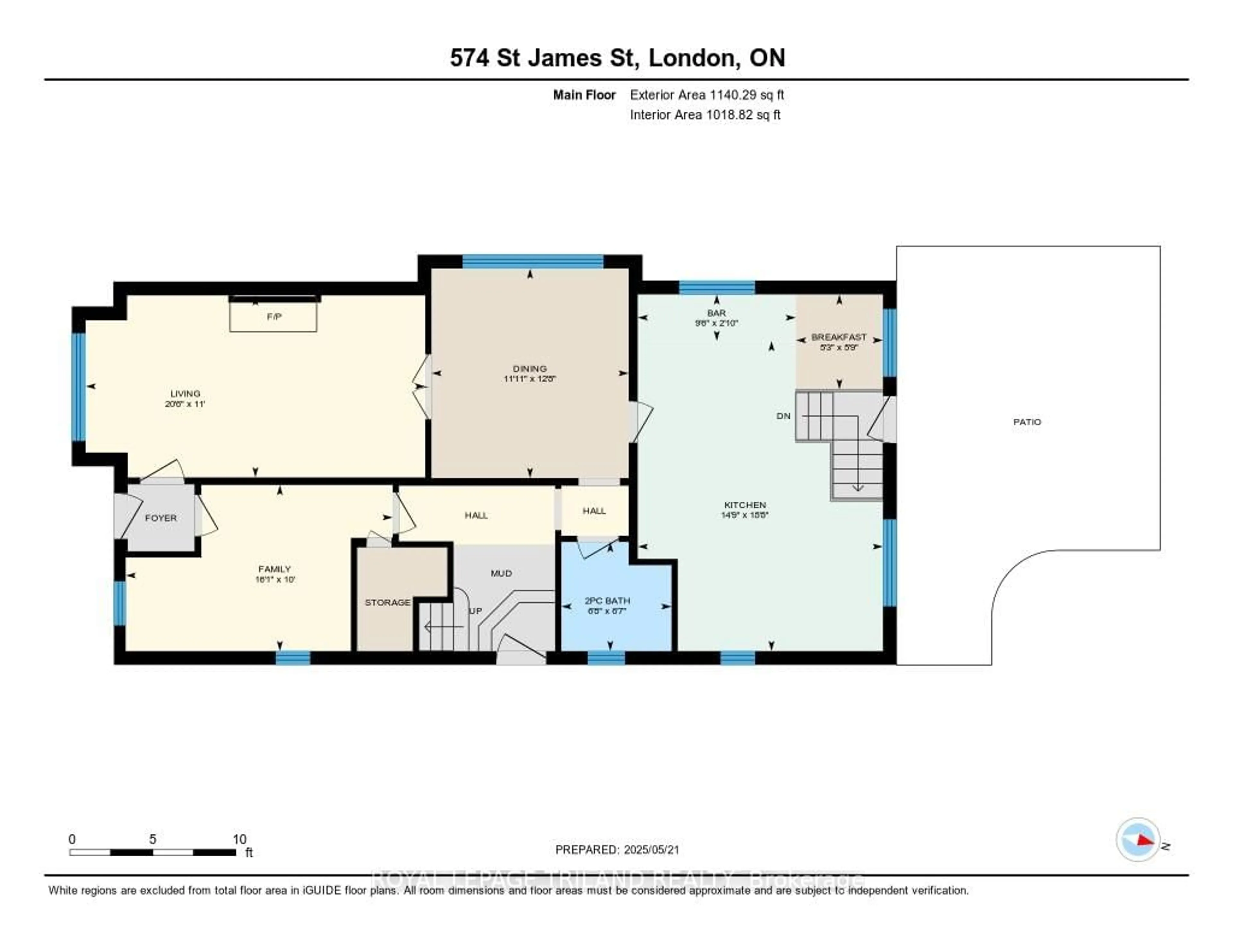 Floor plan for 574 St James St, London East Ontario N5Y 3P6
