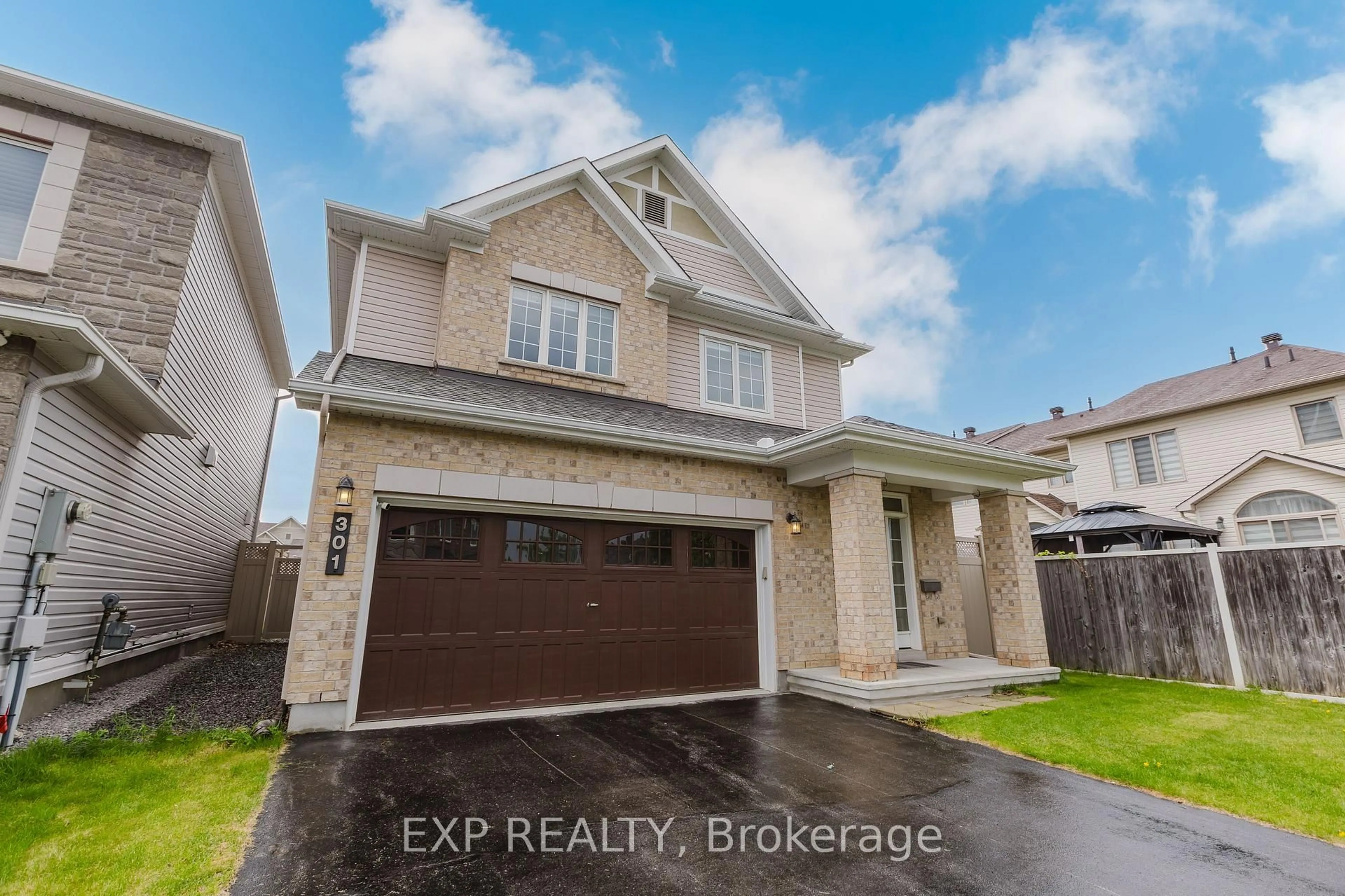 A pic from outside/outdoor area/front of a property/back of a property/a pic from drone, street for 301 Brettonwood Rdge, Ottawa Ontario K2T 0H8
