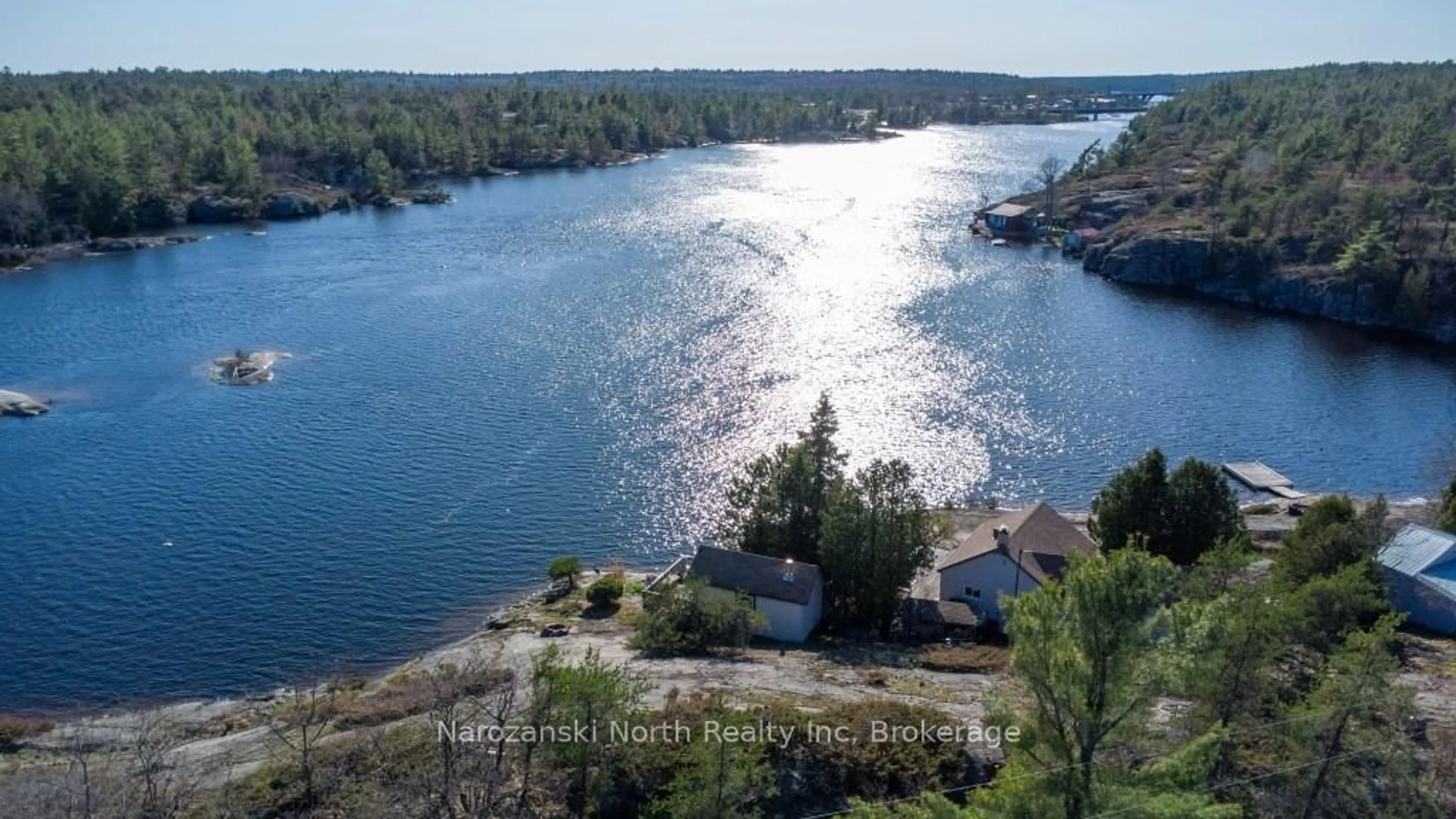 A pic from outside/outdoor area/front of a property/back of a property/a pic from drone, water/lake/river/ocean view for 0 Pickerel River N/A, Parry Sound Remote Area Ontario P0G 1G0