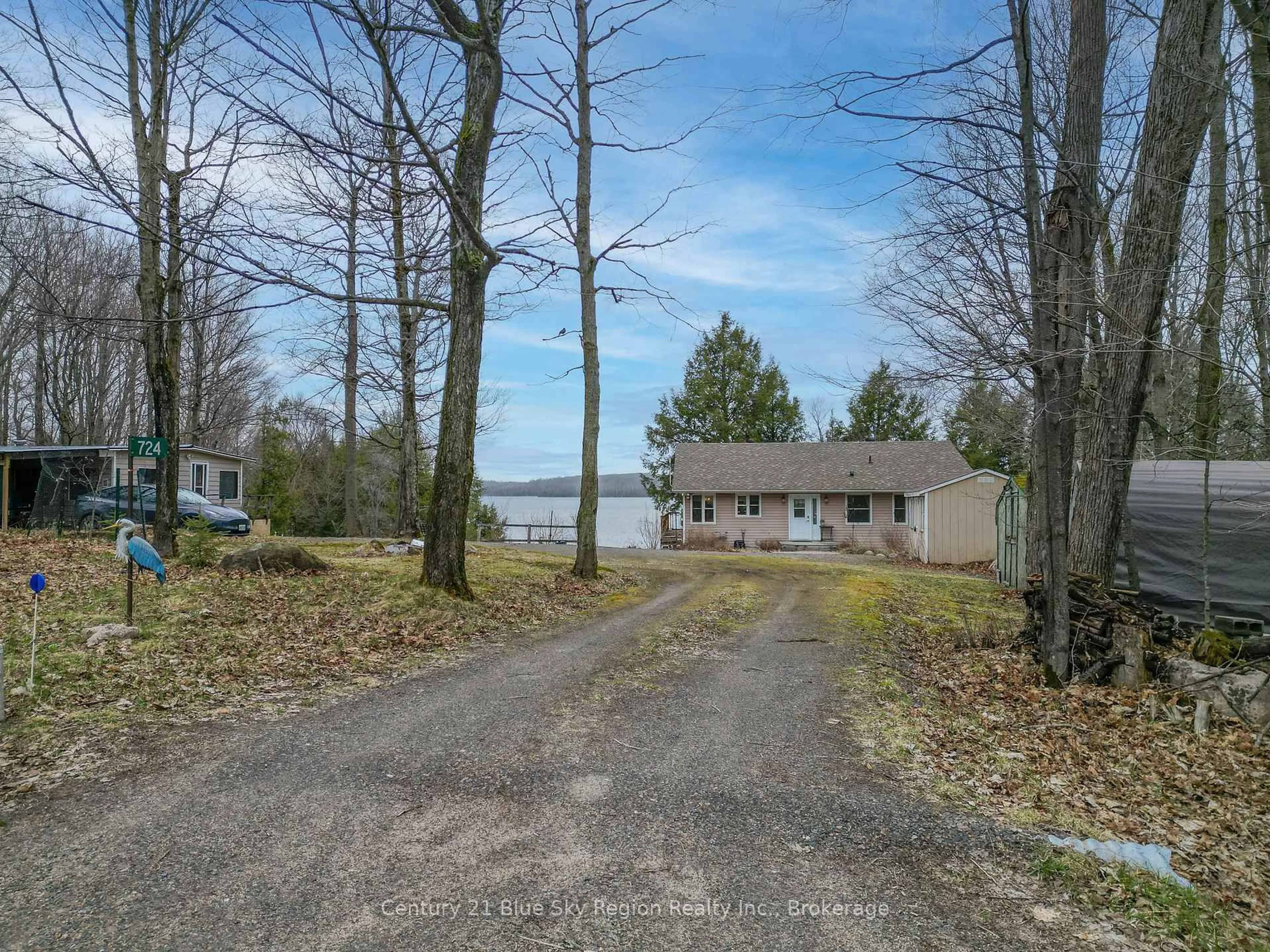 A pic from outside/outdoor area/front of a property/back of a property/a pic from drone, water/lake/river/ocean view for 724 Nosbonsing Park Rd, East Ferris Ontario P0H 1K0