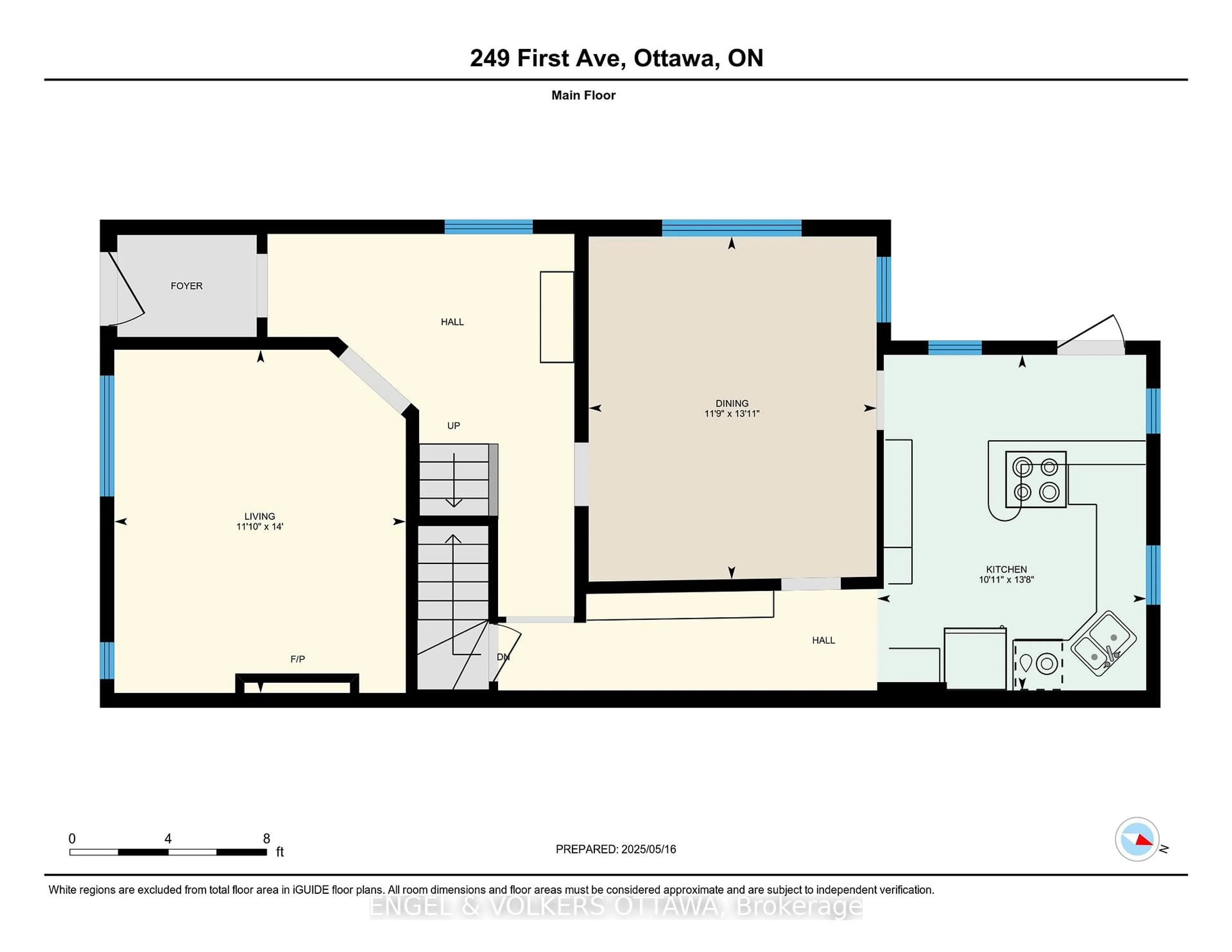 Floor plan for 249 First Ave, Ottawa Ontario K1S 2G5