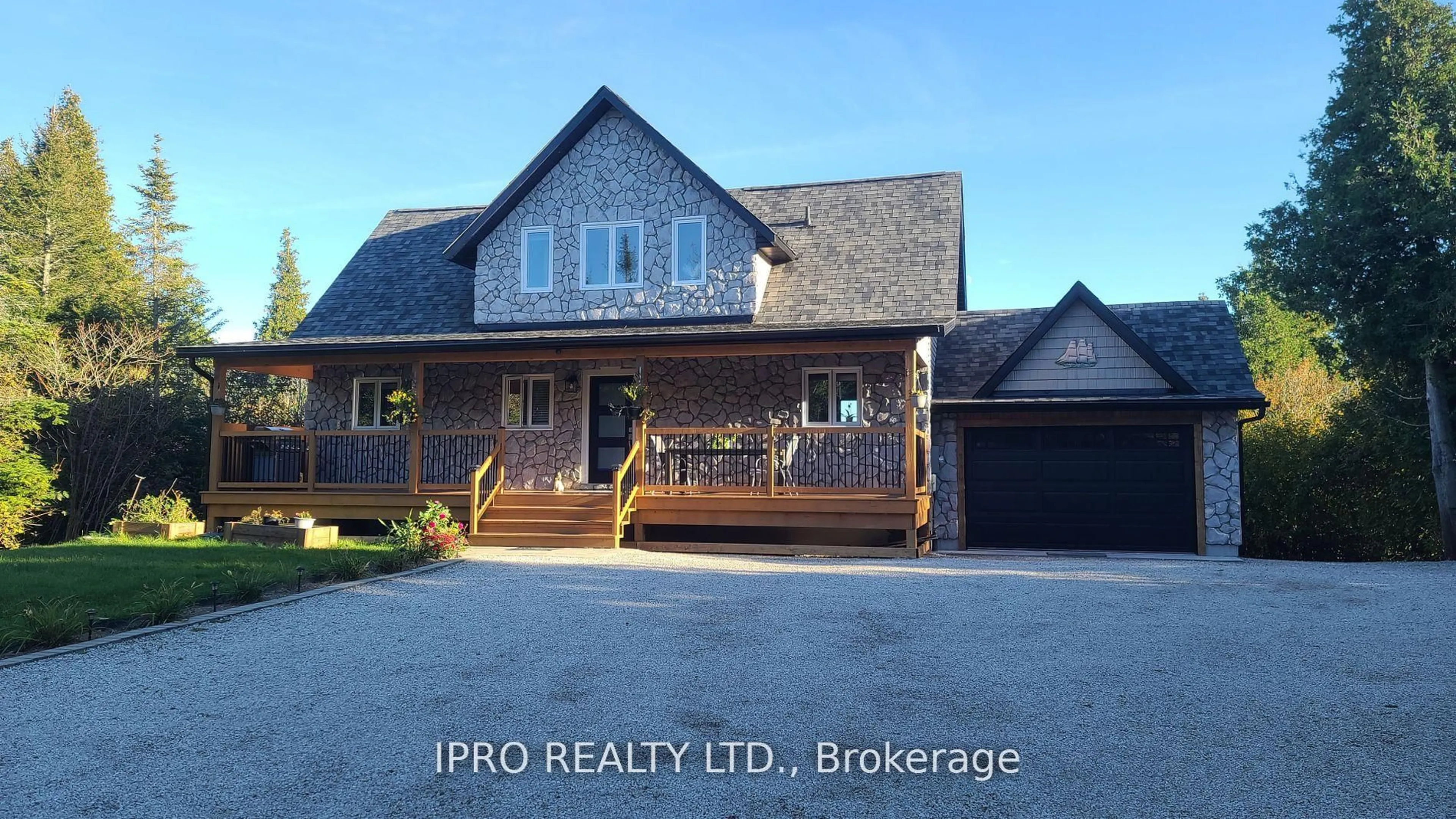 A pic from outside/outdoor area/front of a property/back of a property/a pic from drone, unknown for 162 Greenough Point Rd, Northern Bruce Peninsula Ontario N0H 2M0
