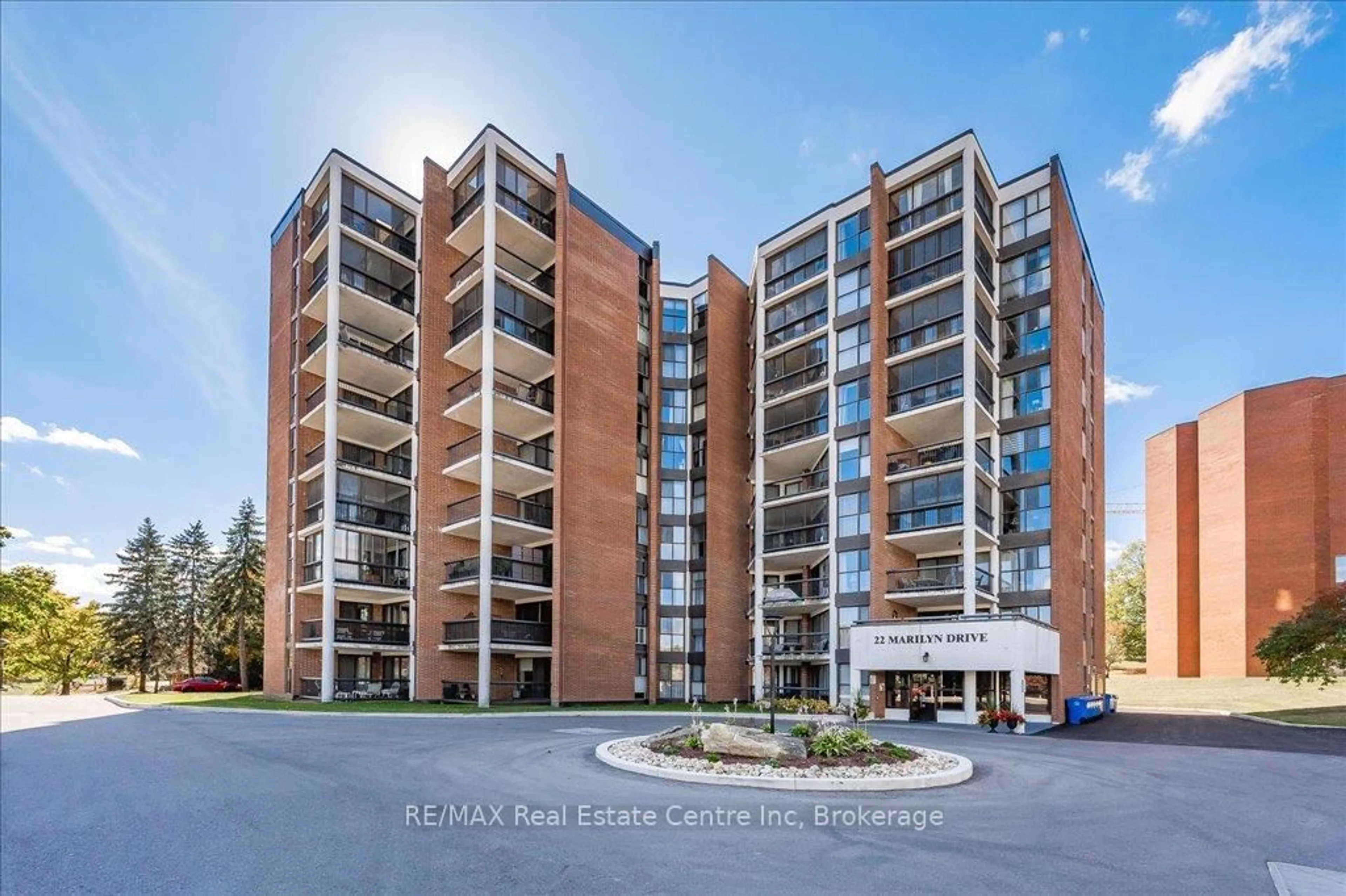 A pic from outside/outdoor area/front of a property/back of a property/a pic from drone, building for 22 Marilyn Dr #802, Guelph Ontario N1H 7T1