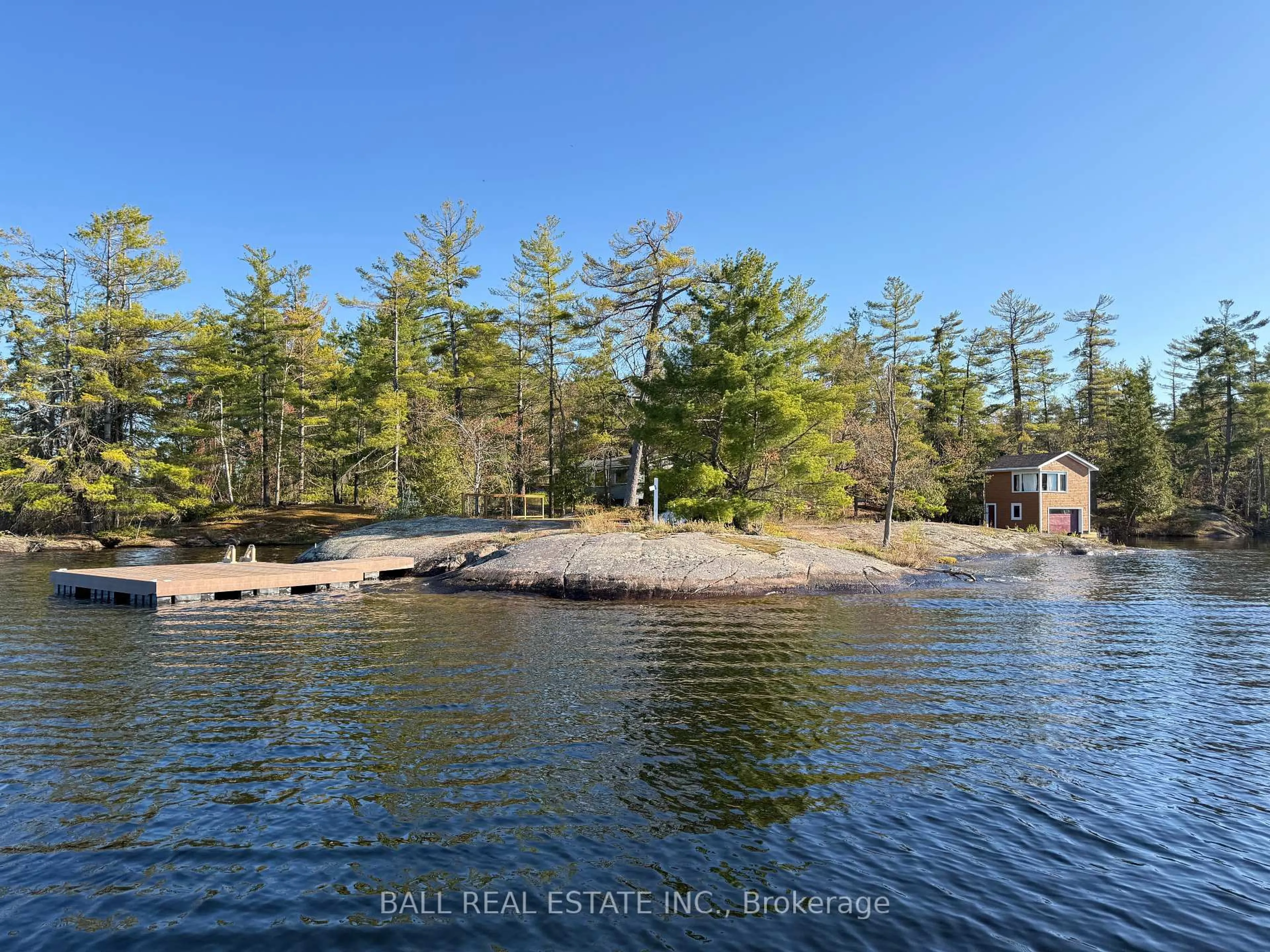 A pic from outside/outdoor area/front of a property/back of a property/a pic from drone, water/lake/river/ocean view for 1020 Island 35, Stoney Lake N/A, Douro-Dummer Ontario K0L 2H0