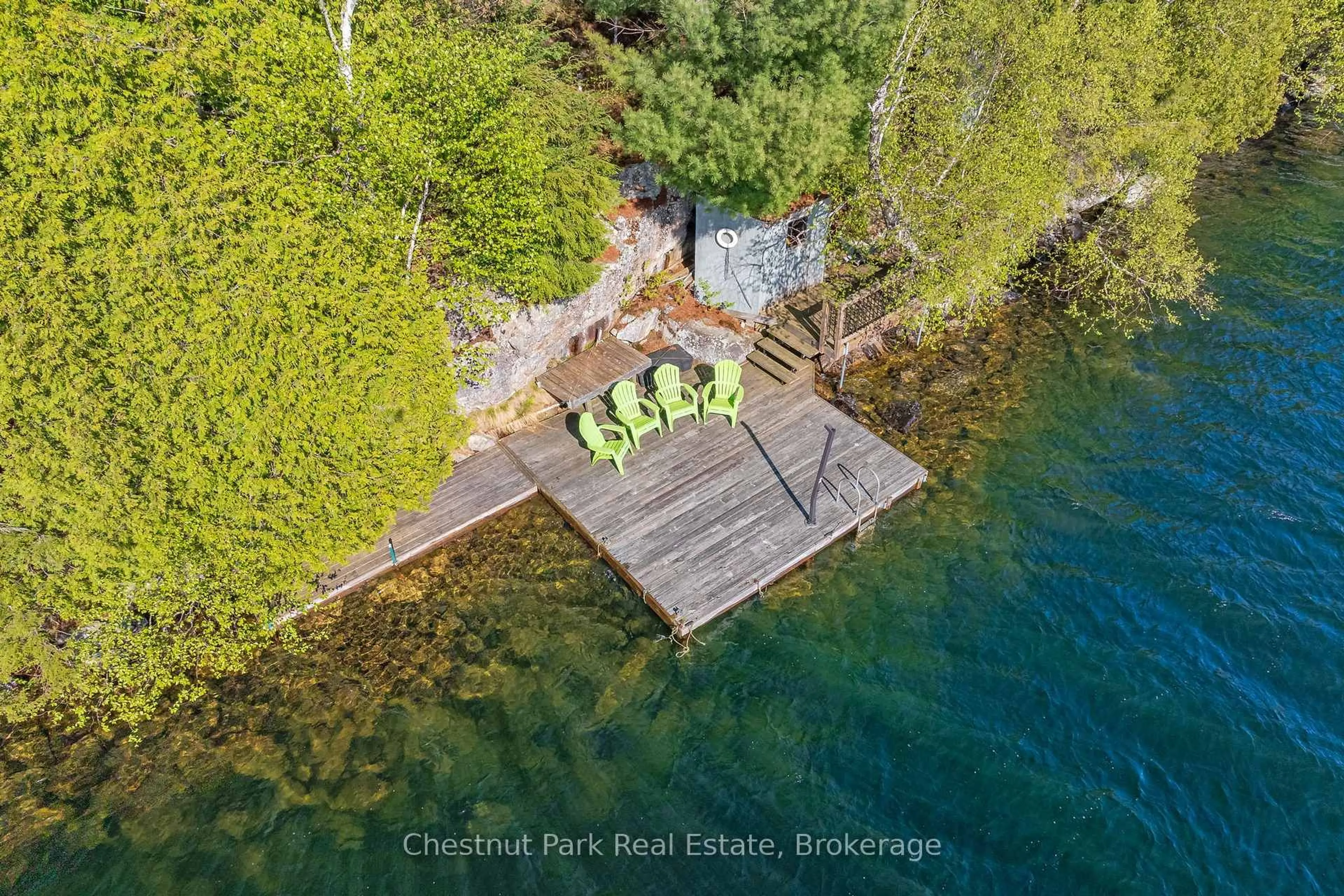 A pic from outside/outdoor area/front of a property/back of a property/a pic from drone, water/lake/river/ocean view for 340 Skyline Dr, Armour Ontario P0A 1J0