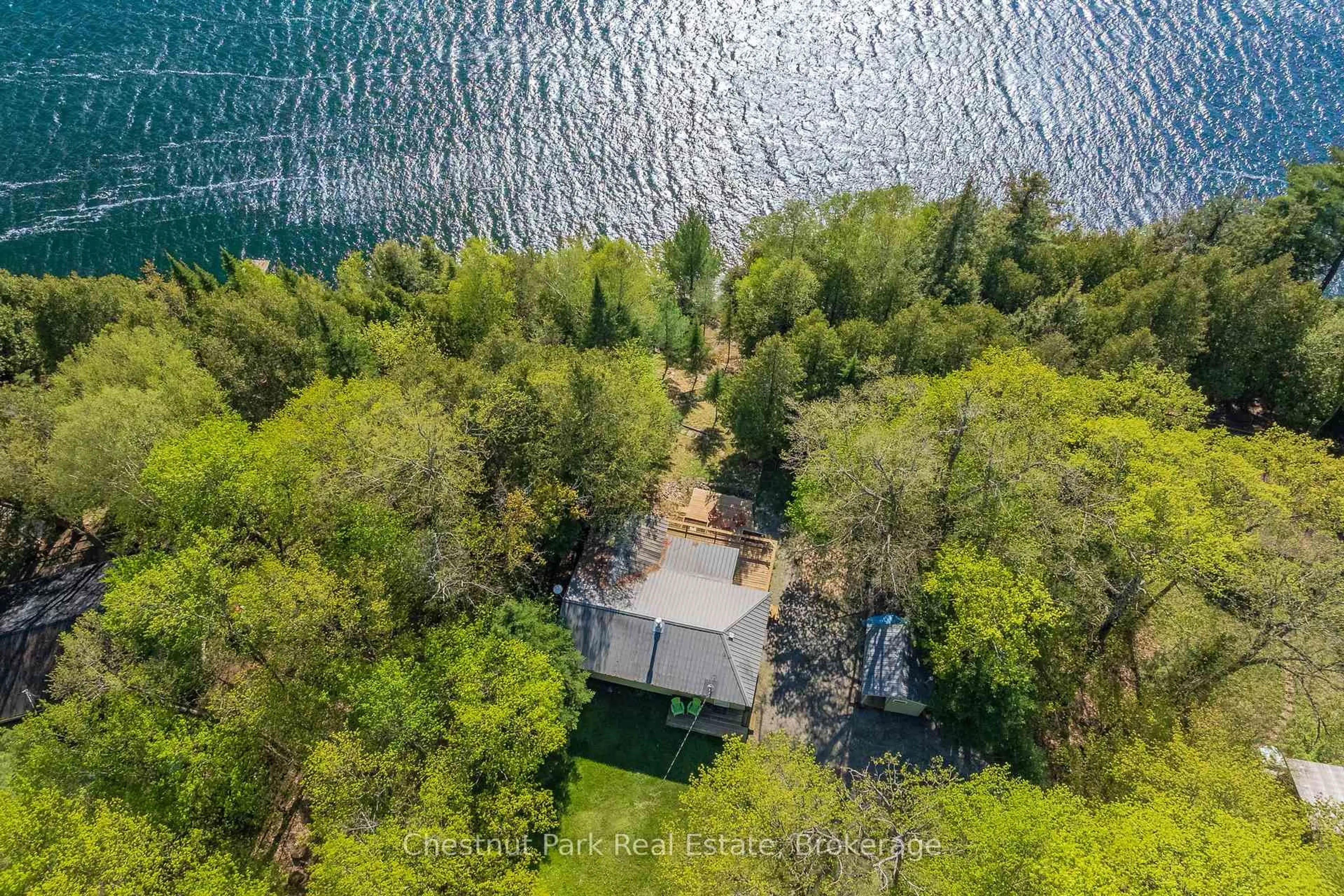 A pic from outside/outdoor area/front of a property/back of a property/a pic from drone, water/lake/river/ocean view for 340 Skyline Dr, Armour Ontario P0A 1J0