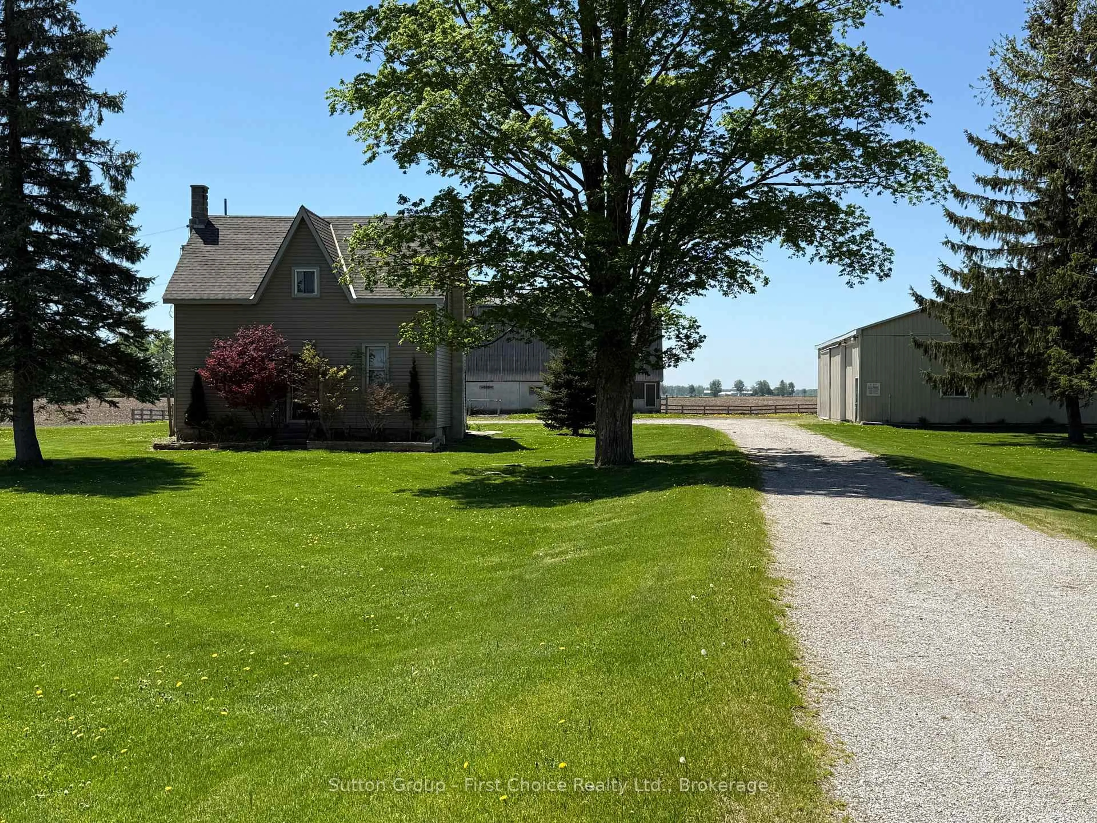 A pic from outside/outdoor area/front of a property/back of a property/a pic from drone, water/lake/river/ocean view for 5545 Perth Line 55, West Perth Ontario N0K 1P0