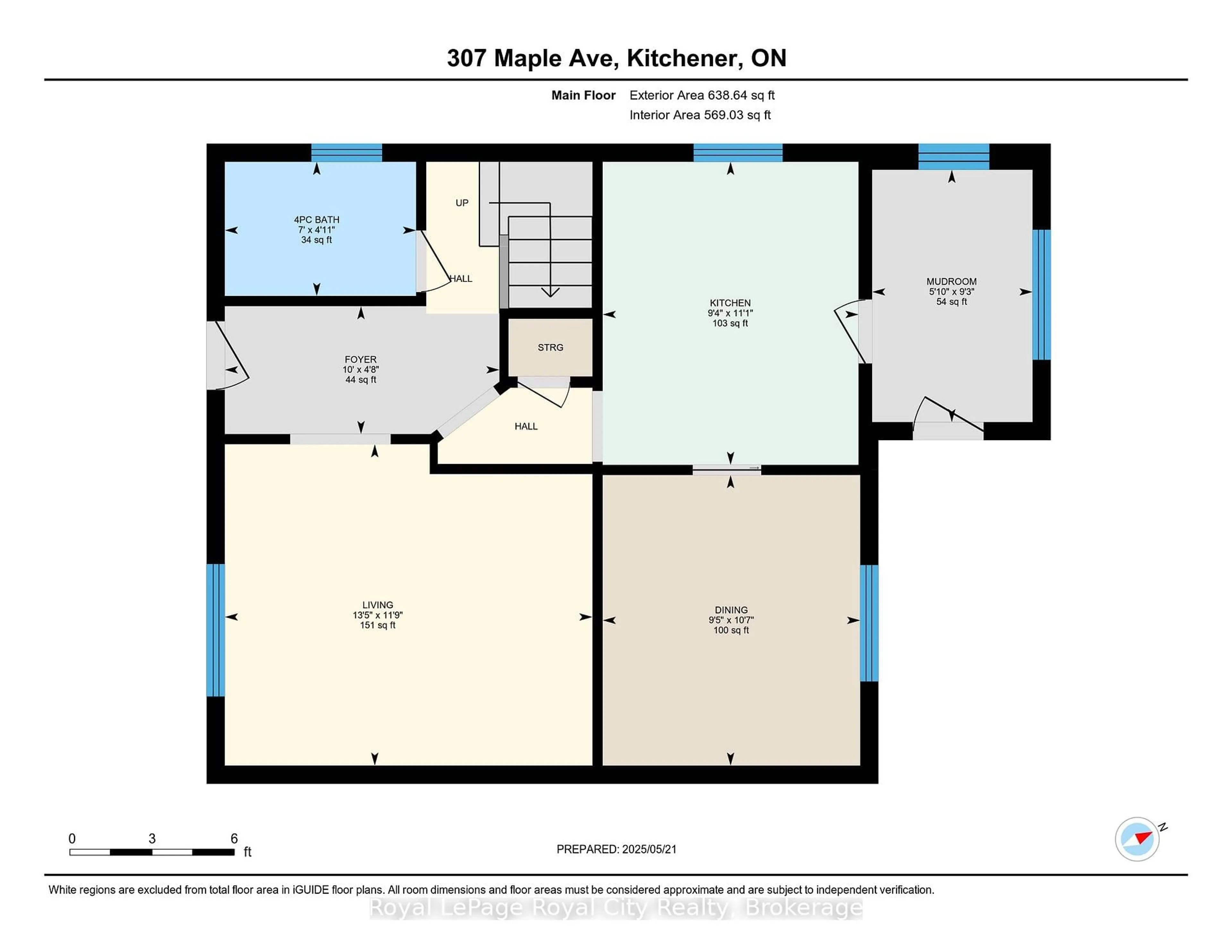 Floor plan for 307 Maple Ave, Kitchener Ontario N2H 4W9