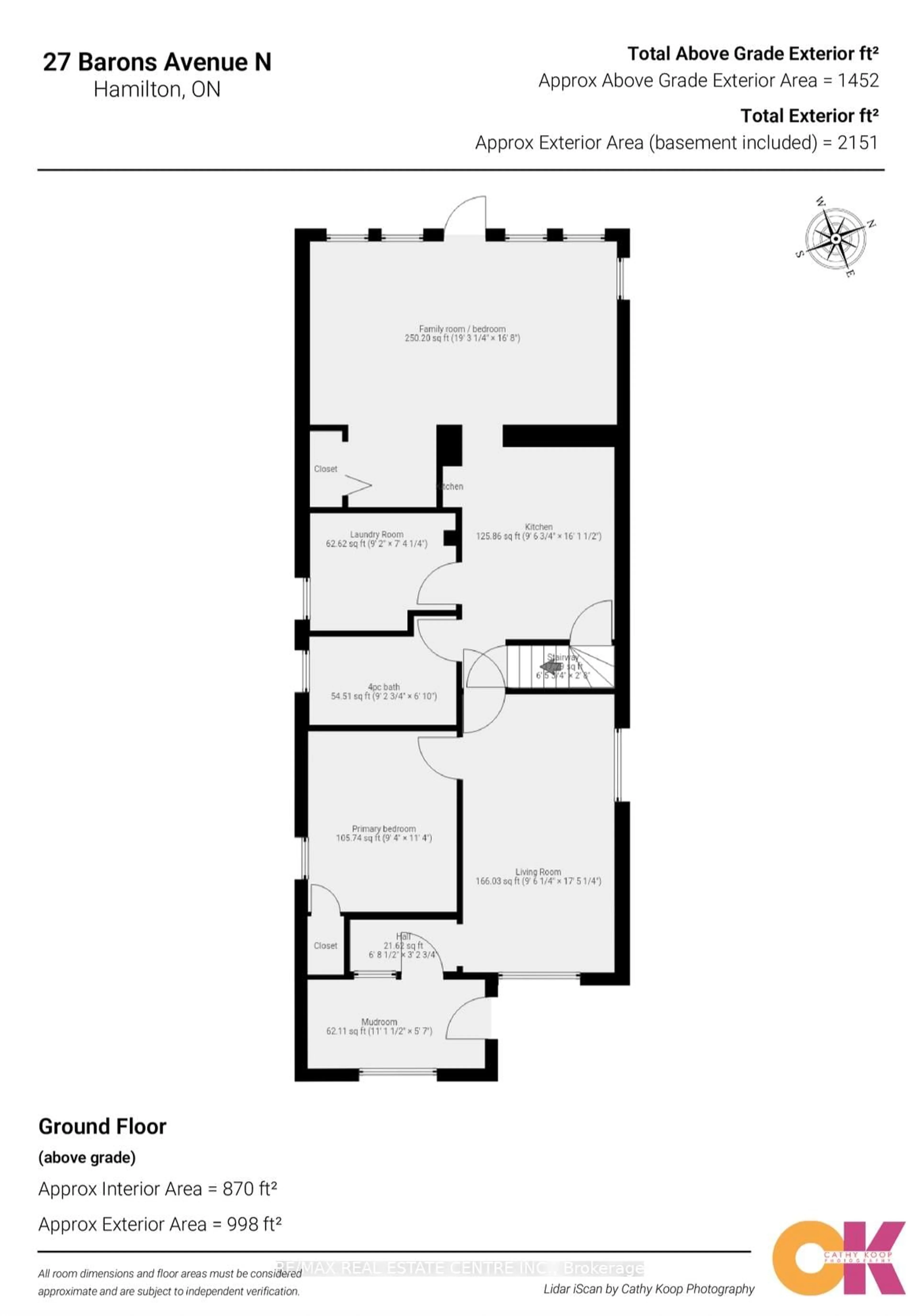 Floor plan for 27 Barons Ave, Hamilton Ontario L8H 5A3