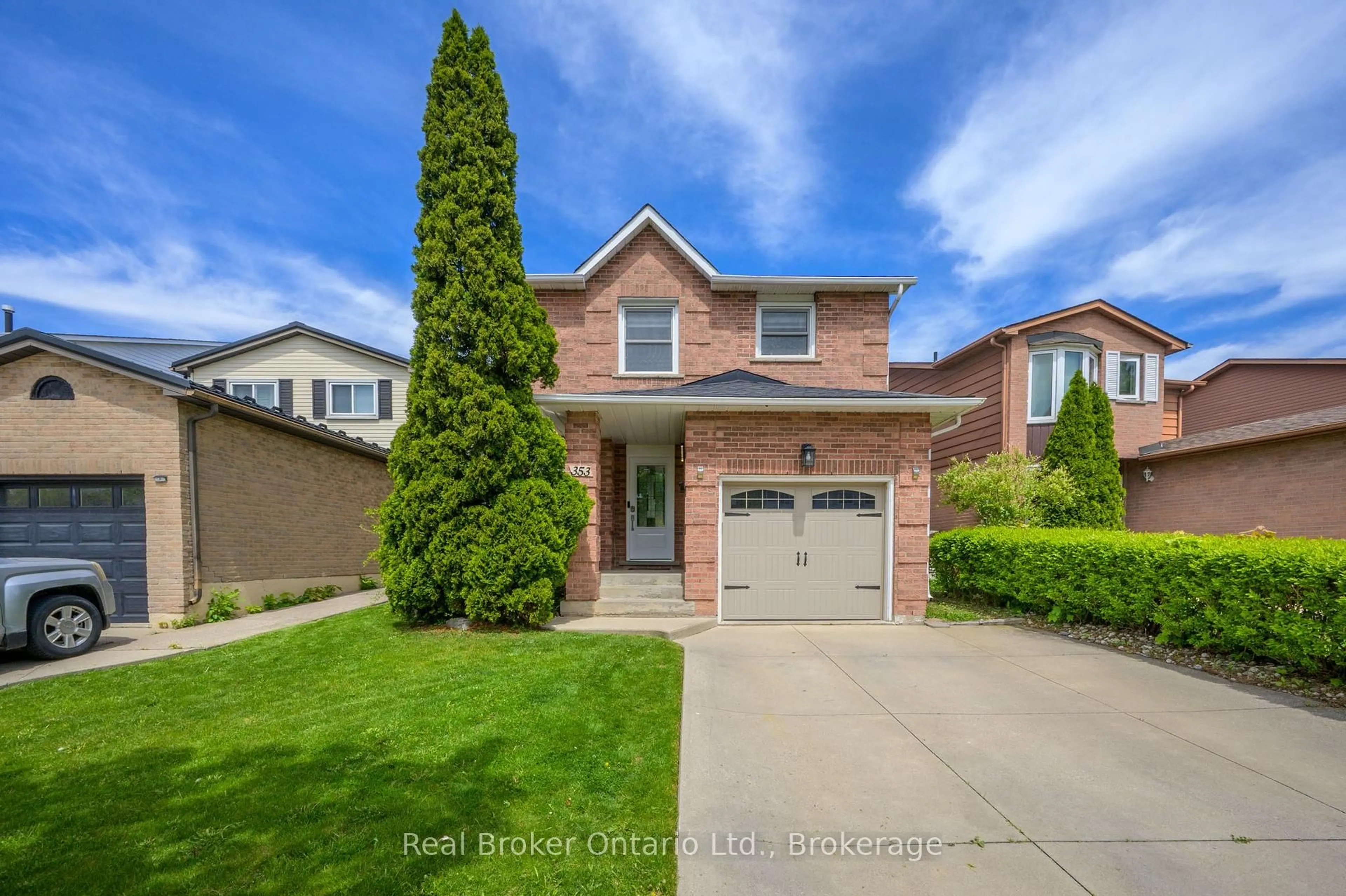 Home with brick exterior material, street for 353 Macintosh Dr, Hamilton Ontario L8E 4E1