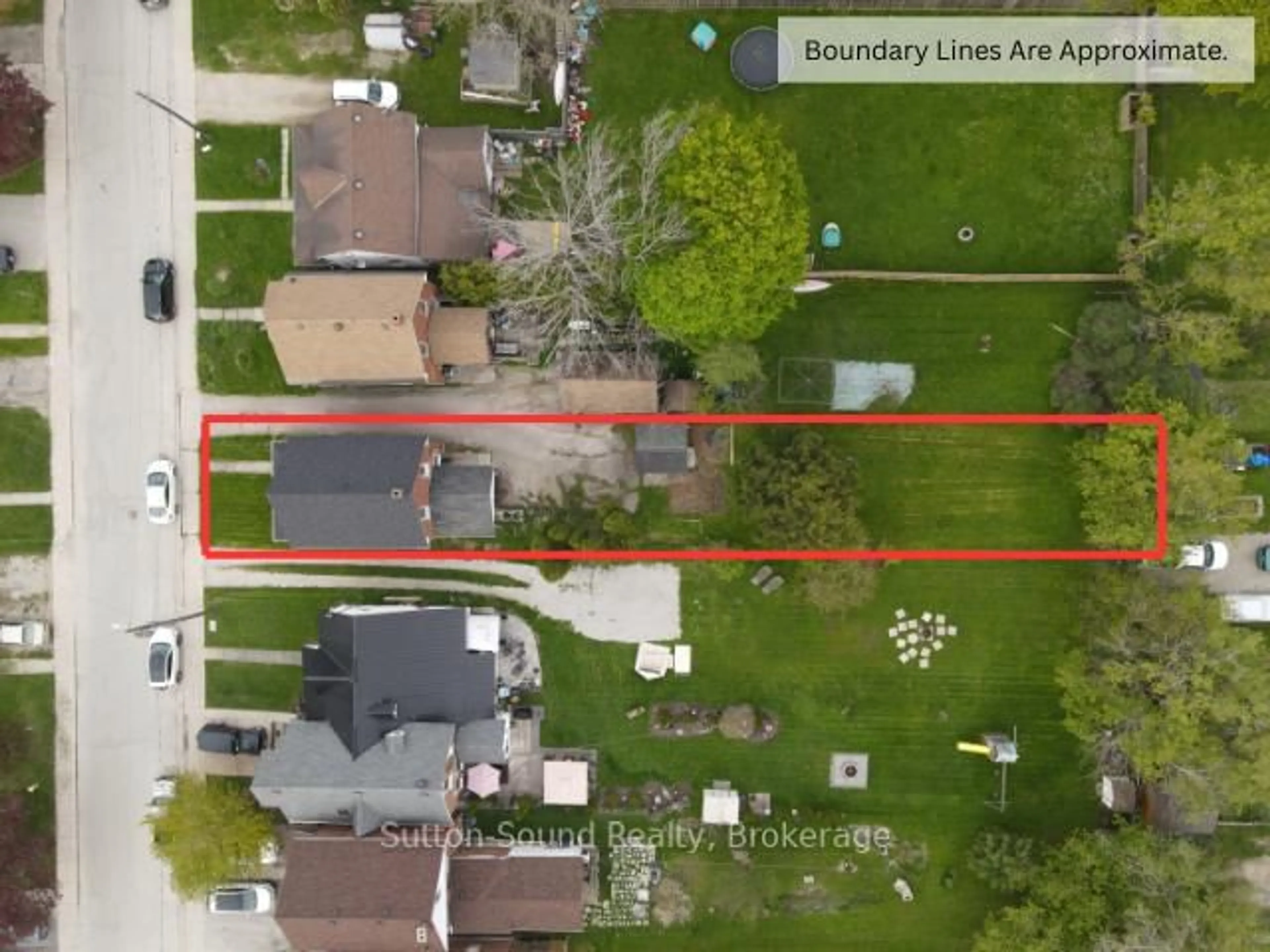 A pic from outside/outdoor area/front of a property/back of a property/a pic from drone, street for 455 13th St A W, Owen Sound Ontario N4K 3X3