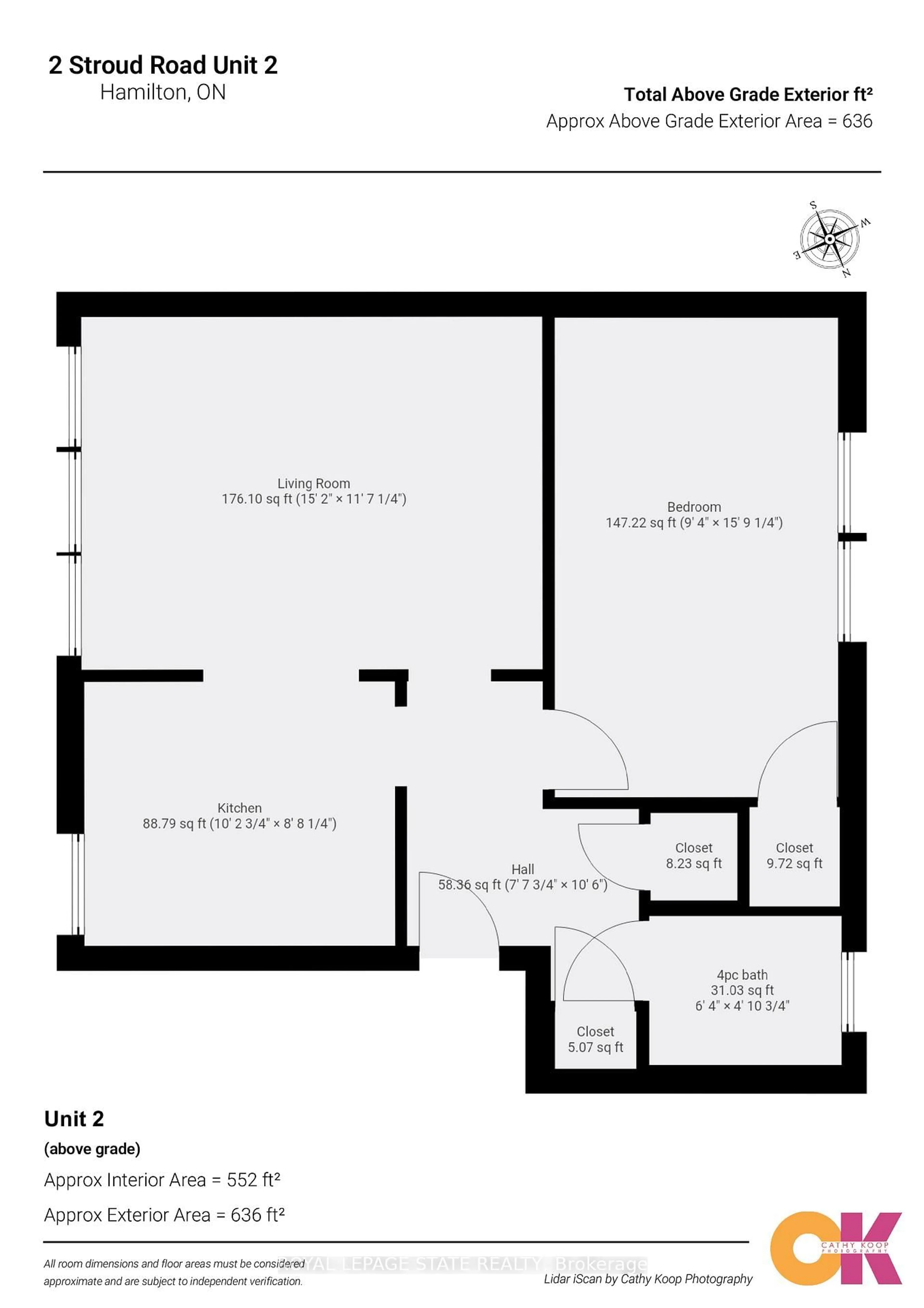 Floor plan for 2 Stroud Rd #2, Hamilton Ontario L8S 1Z6