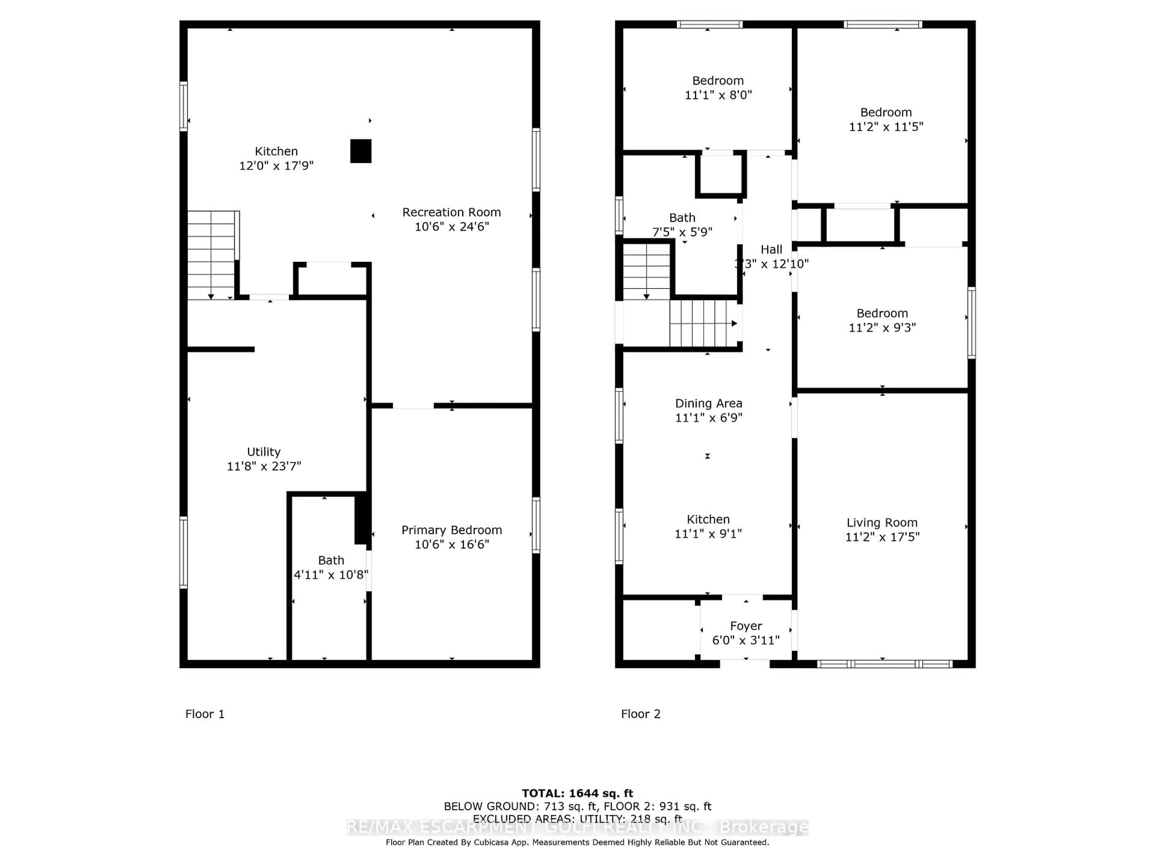 Floor plan for 61 Fisher Cres, Hamilton Ontario L9C 4N1