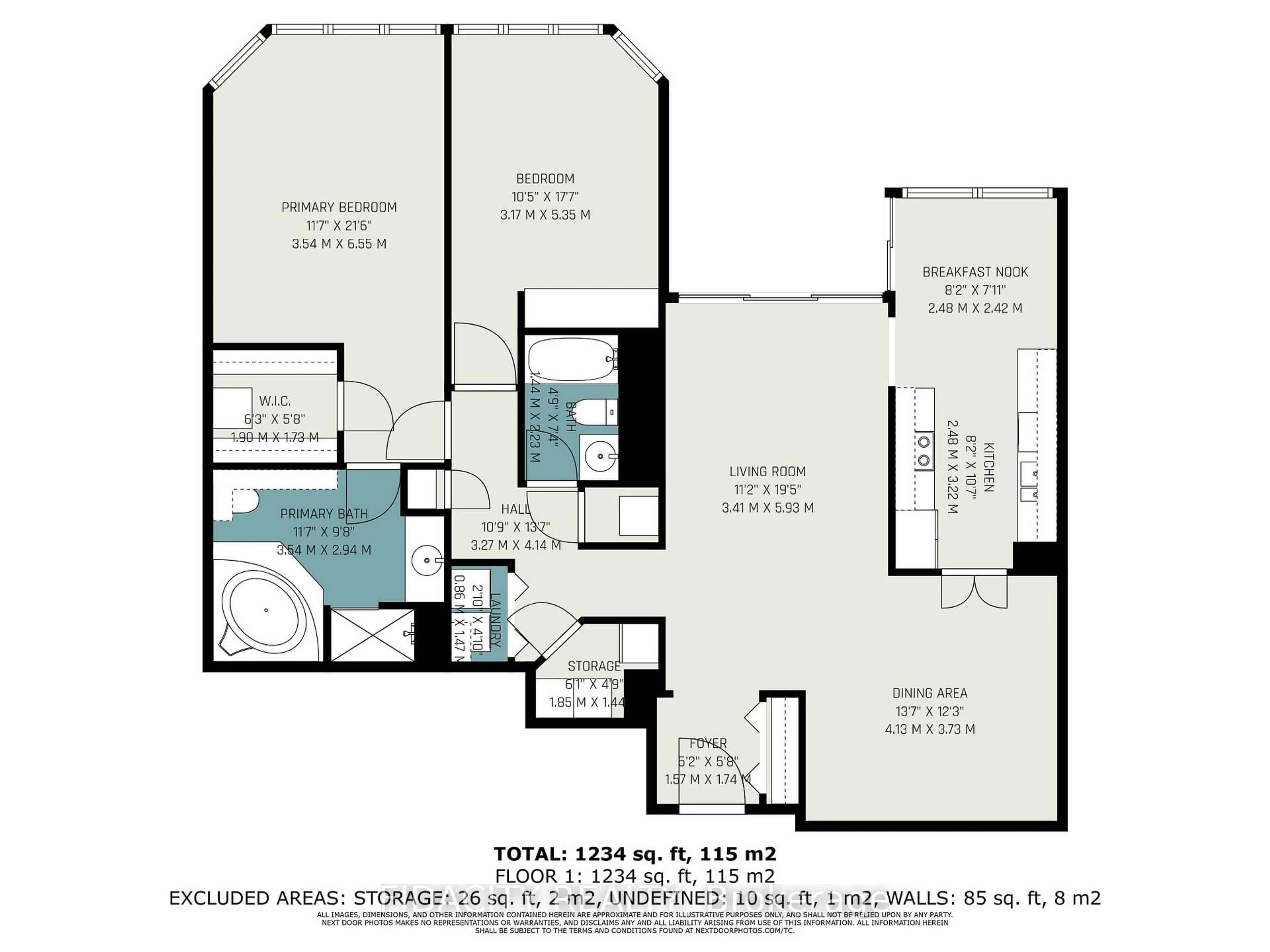 Floor plan for 1510 Riverside Dr #2106, Ottawa Ontario K1G 4X5