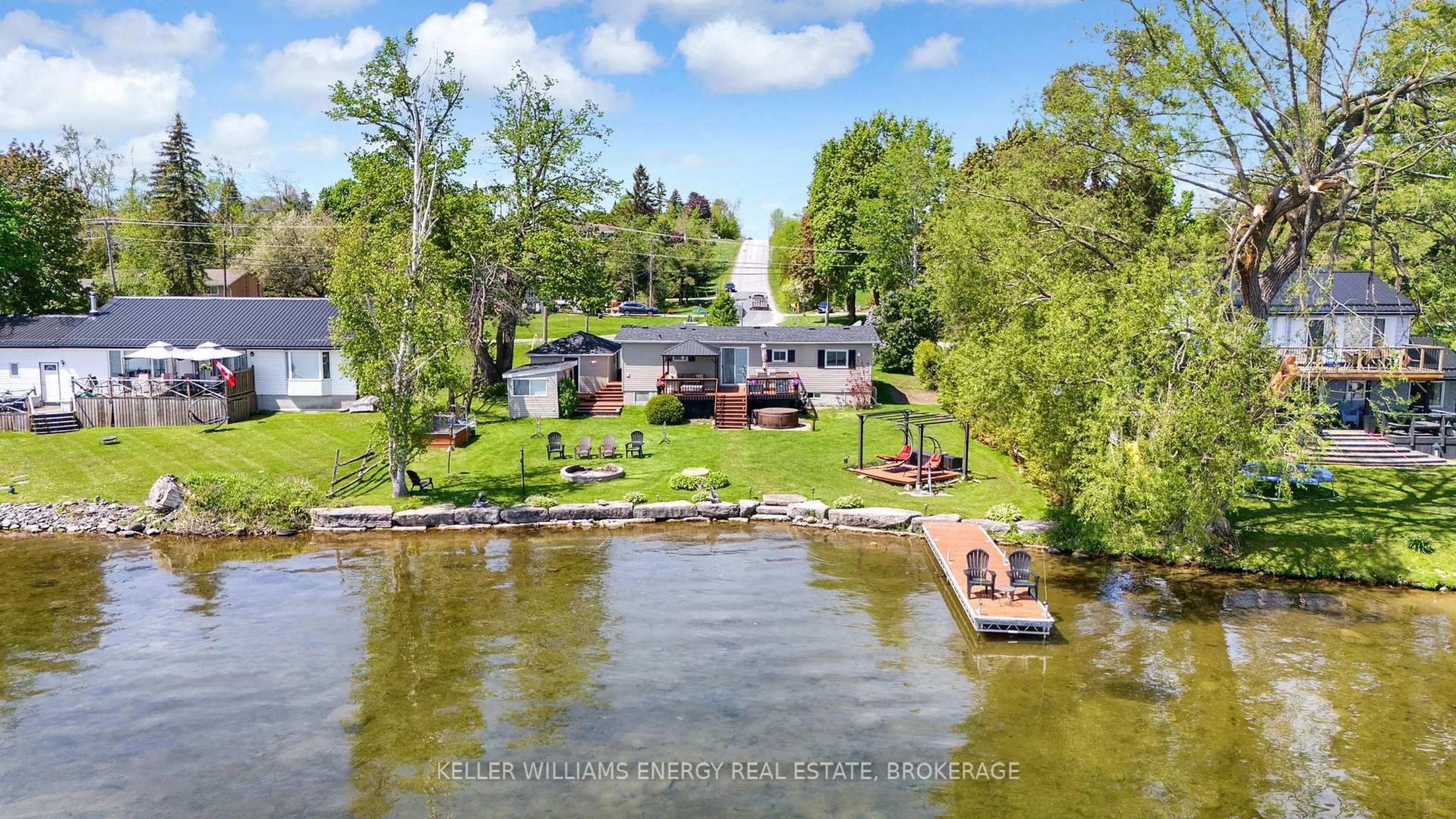 A pic from outside/outdoor area/front of a property/back of a property/a pic from drone, water/lake/river/ocean view for 531 Dalhaven Rd, Selwyn Ontario K0L 1T0
