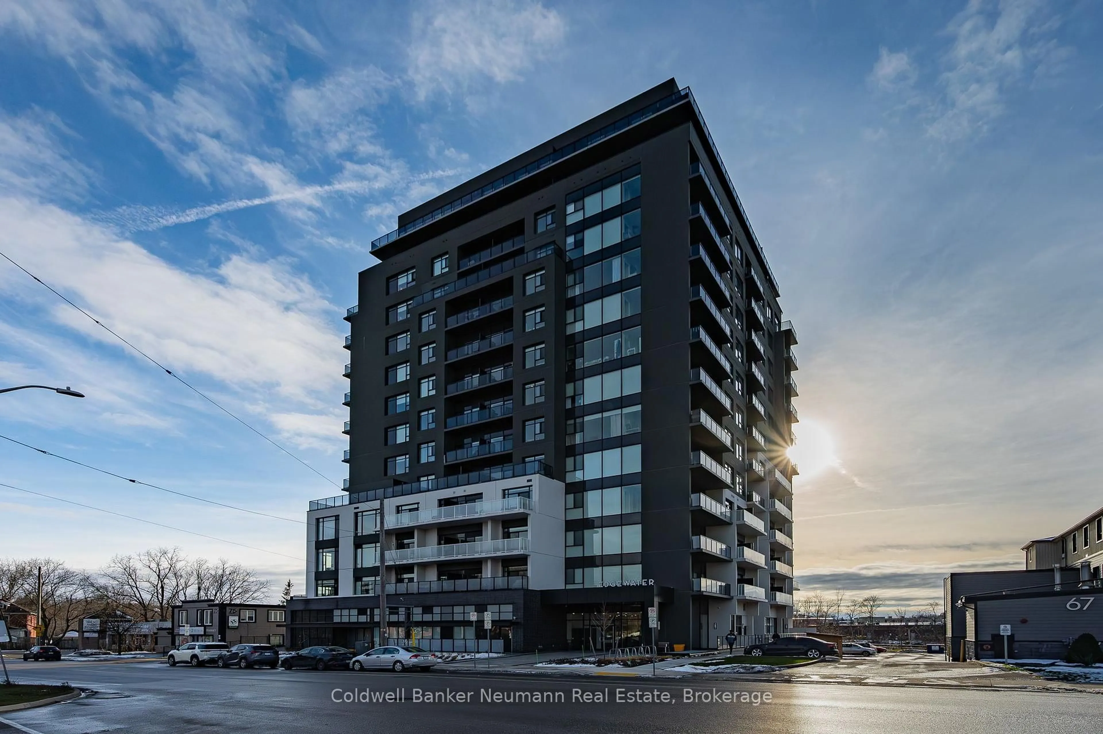 A pic from outside/outdoor area/front of a property/back of a property/a pic from drone, building for 71 Wyndham St #101, Guelph Ontario N1E 5R3