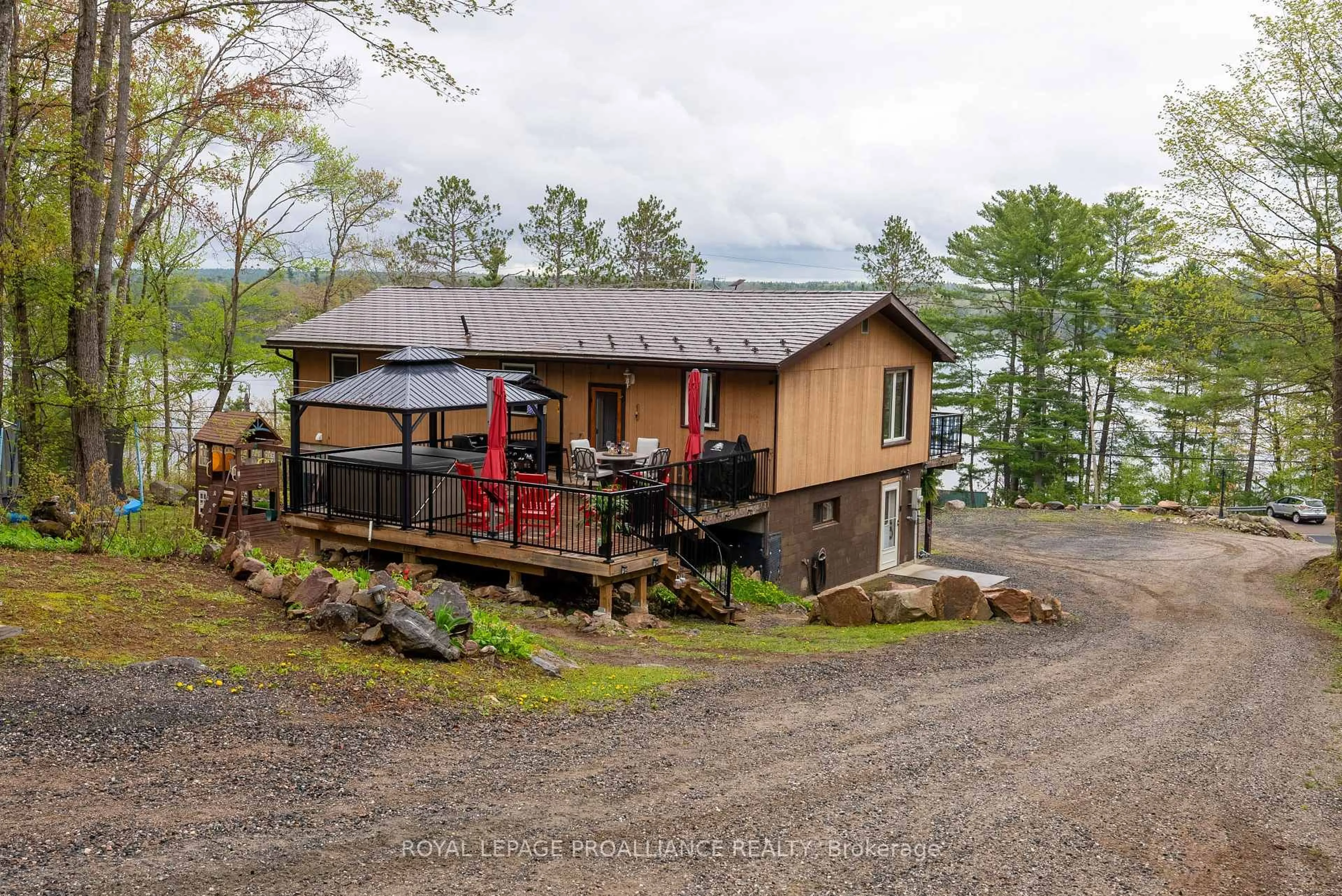 A pic from outside/outdoor area/front of a property/back of a property/a pic from drone, water/lake/river/ocean view for 17206 Highway 41, Cloyne Ontario K0H 1K0