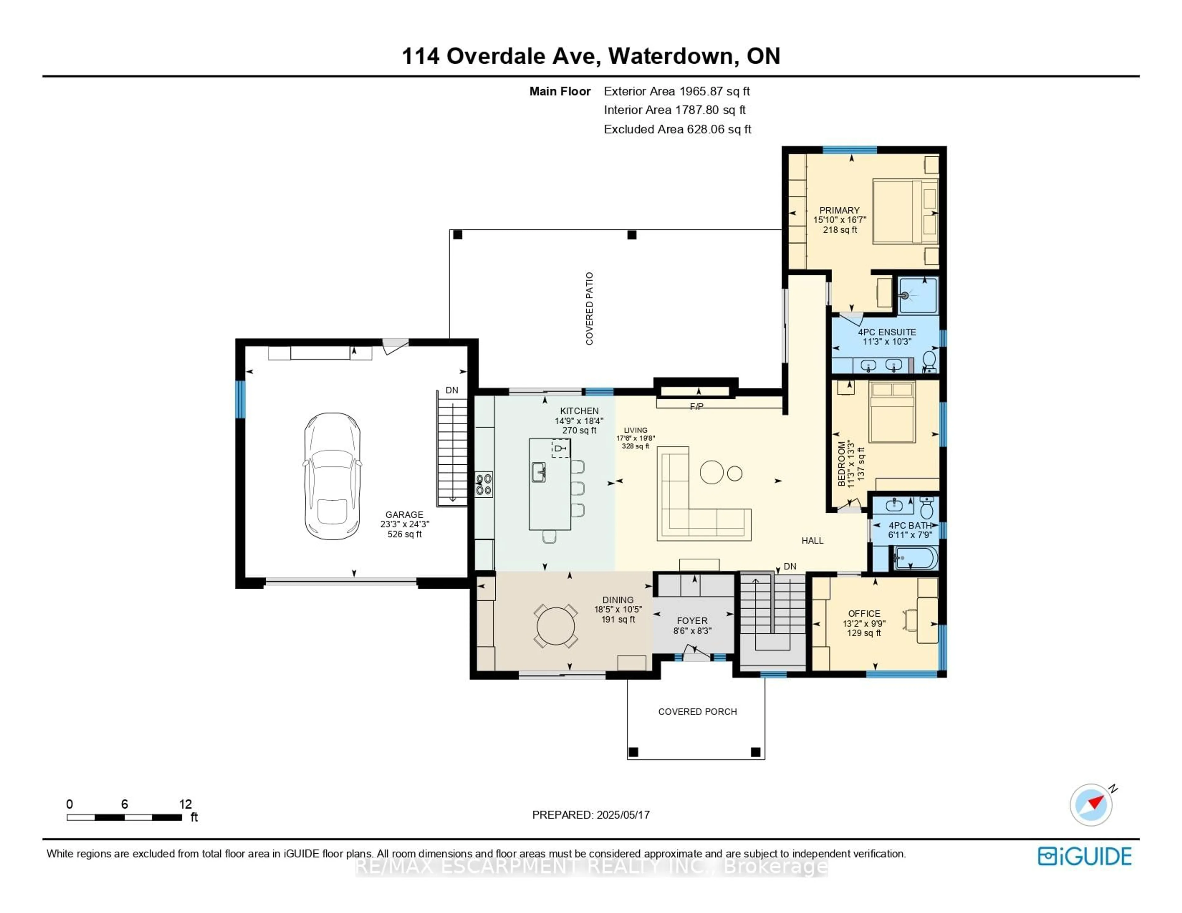 Floor plan for 114 Overdale Ave, Hamilton Ontario L9H 7G3