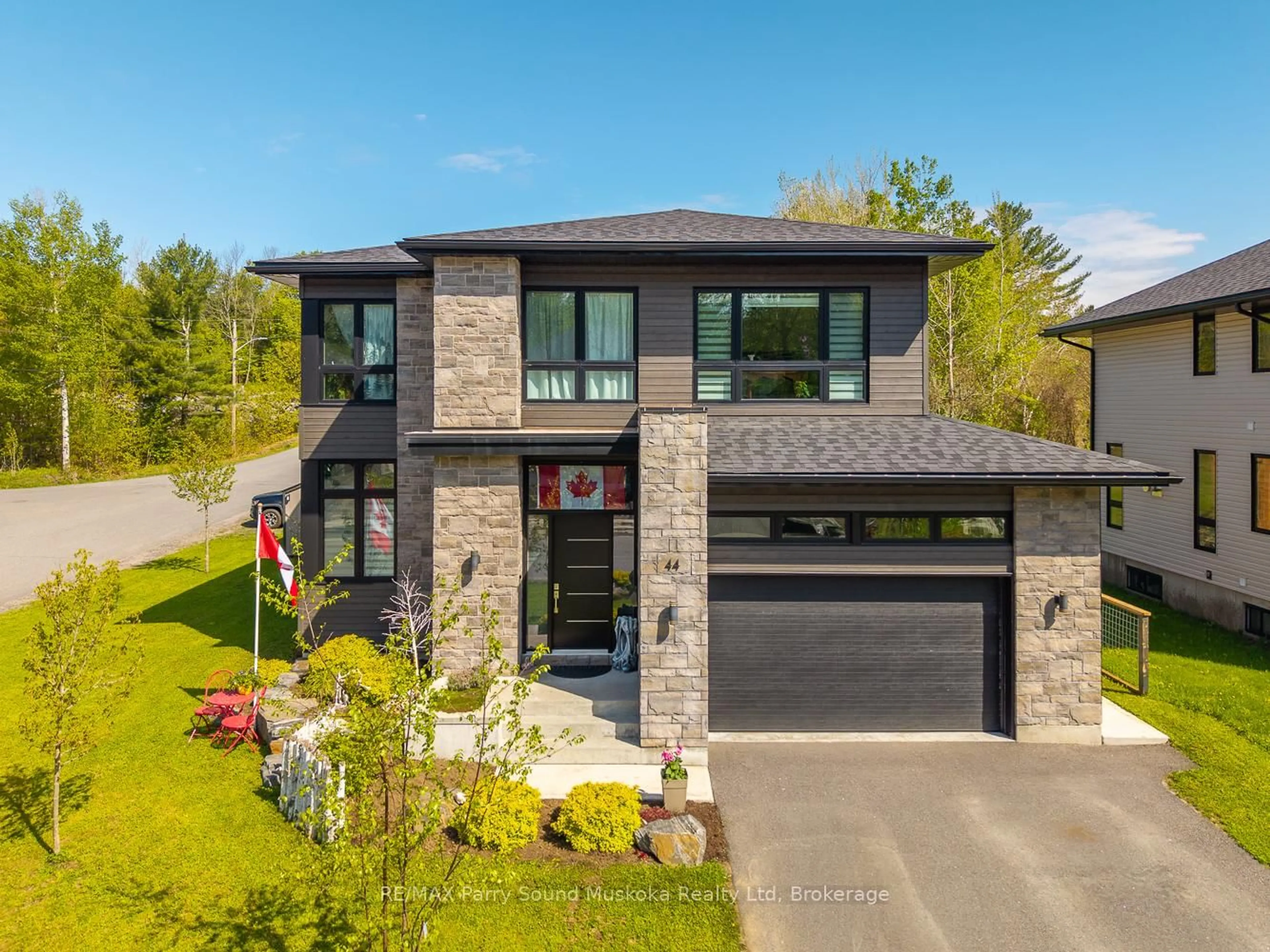Home with brick exterior material, street for 44 Dennis Dr, Parry Sound Ontario P2A 0E6