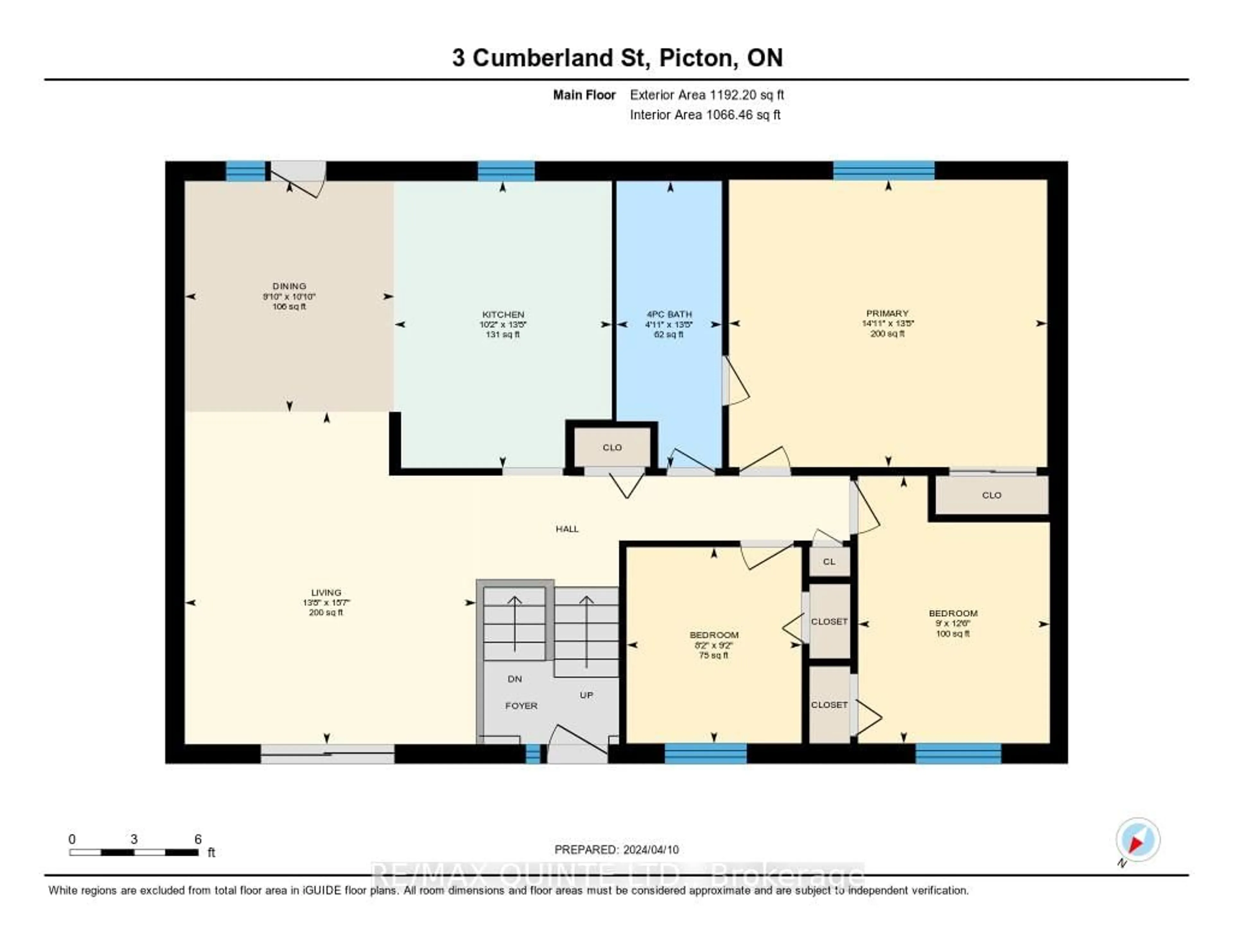 Floor plan for 3 Cumberland St, Prince Edward County Ontario K0K 2T0