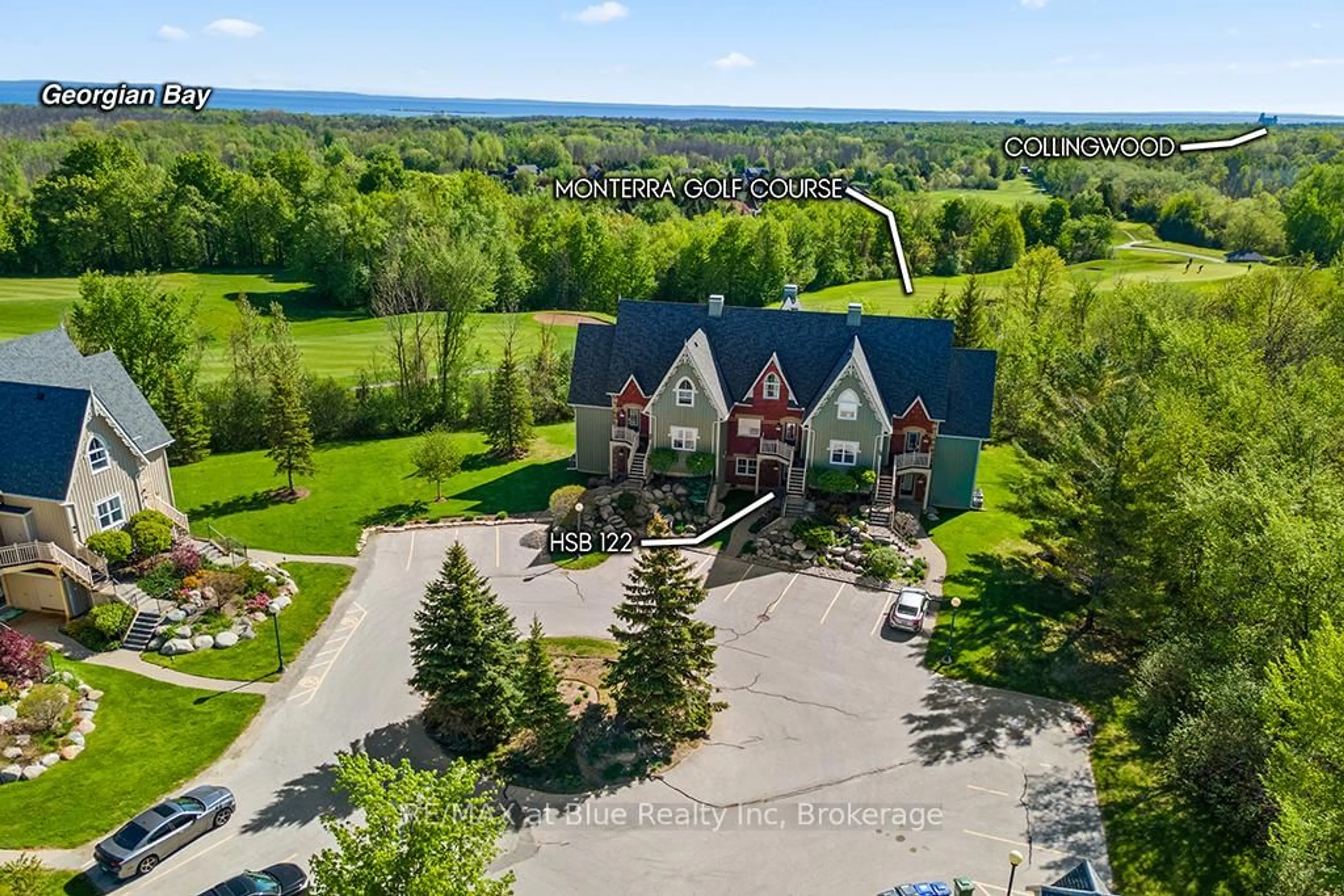 A pic from outside/outdoor area/front of a property/back of a property/a pic from drone, unknown for 170 Snowbridge Way #122, Blue Mountains Ontario L9Y 0V1